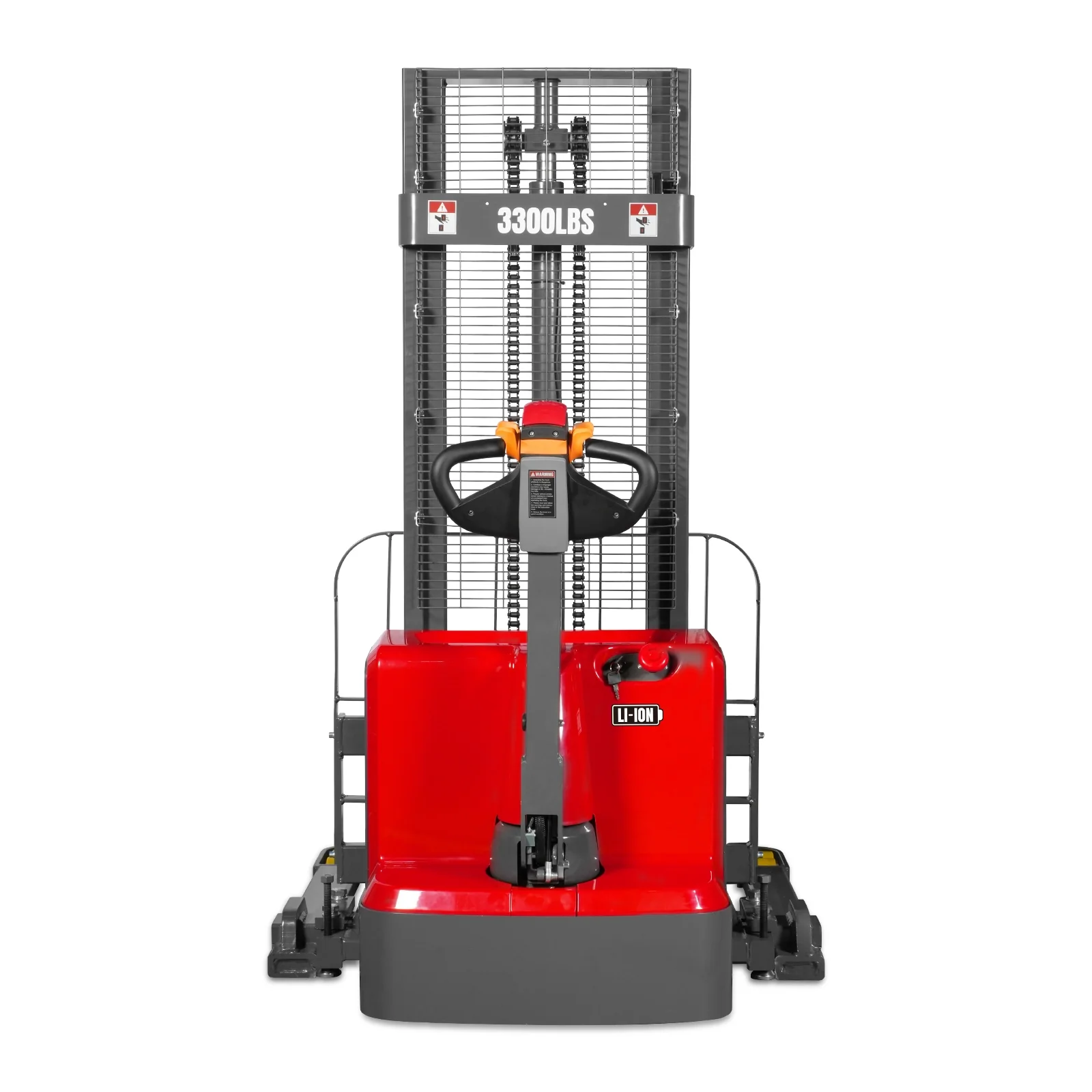 3300lbs Lithium-ion Electric Straddle Stacker,  98" Lift,  Adjustable Legs & Forks,  F33-98S - Image 24