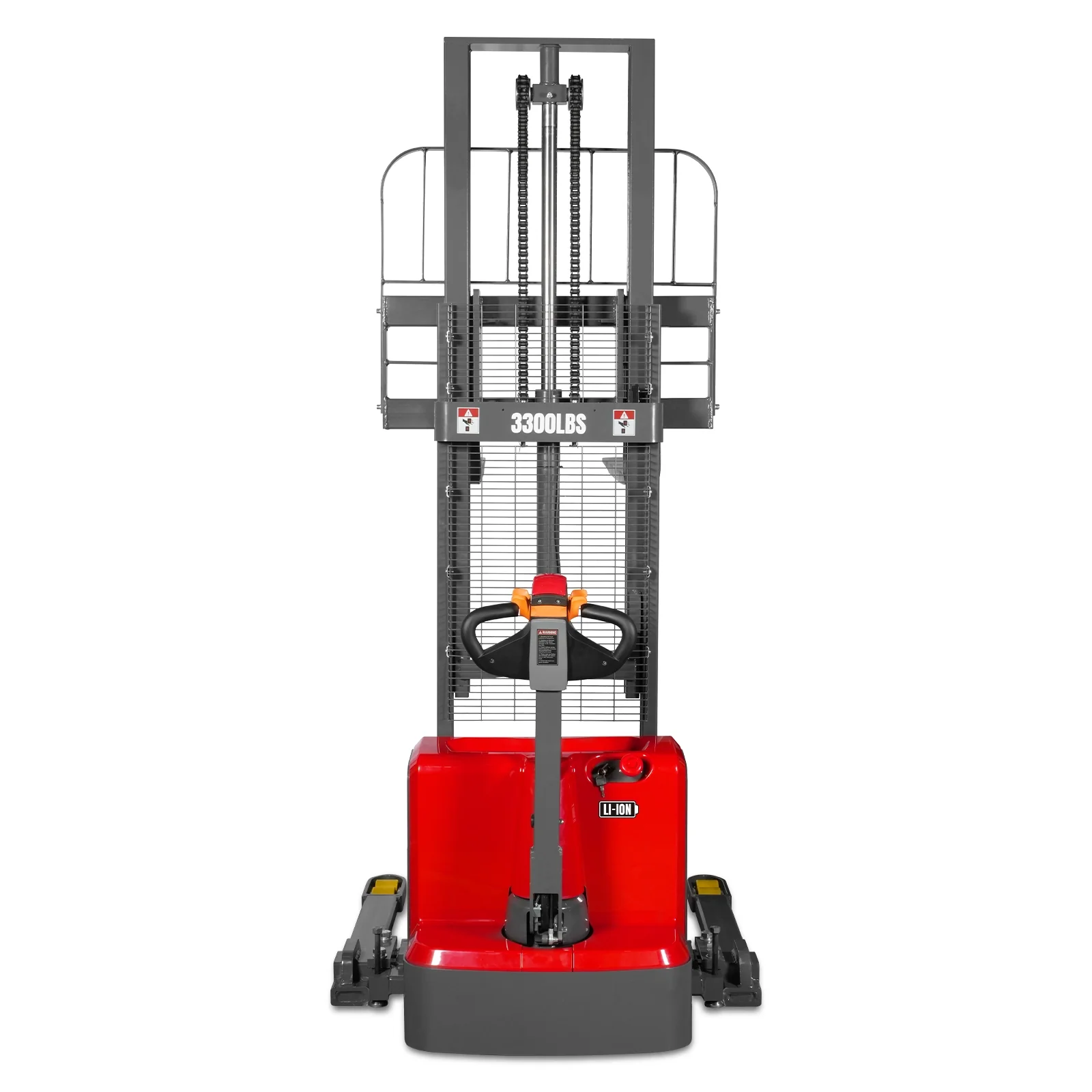 3300lbs Lithium-ion Electric Straddle Stacker,  98" Lift,  Adjustable Legs & Forks,  F33-98S - Image 31