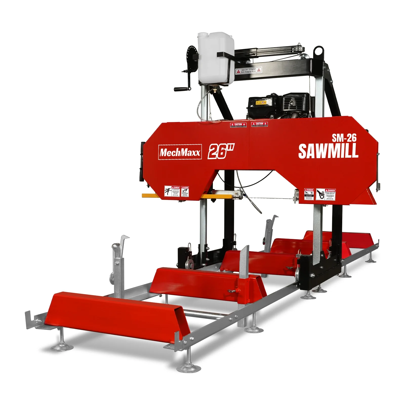 26" Portable Sawmill,  459cc 15HP E-Start Gasoline Engine,  20" Board  Width,  13' Track Length ,  SM-26 - Image 15