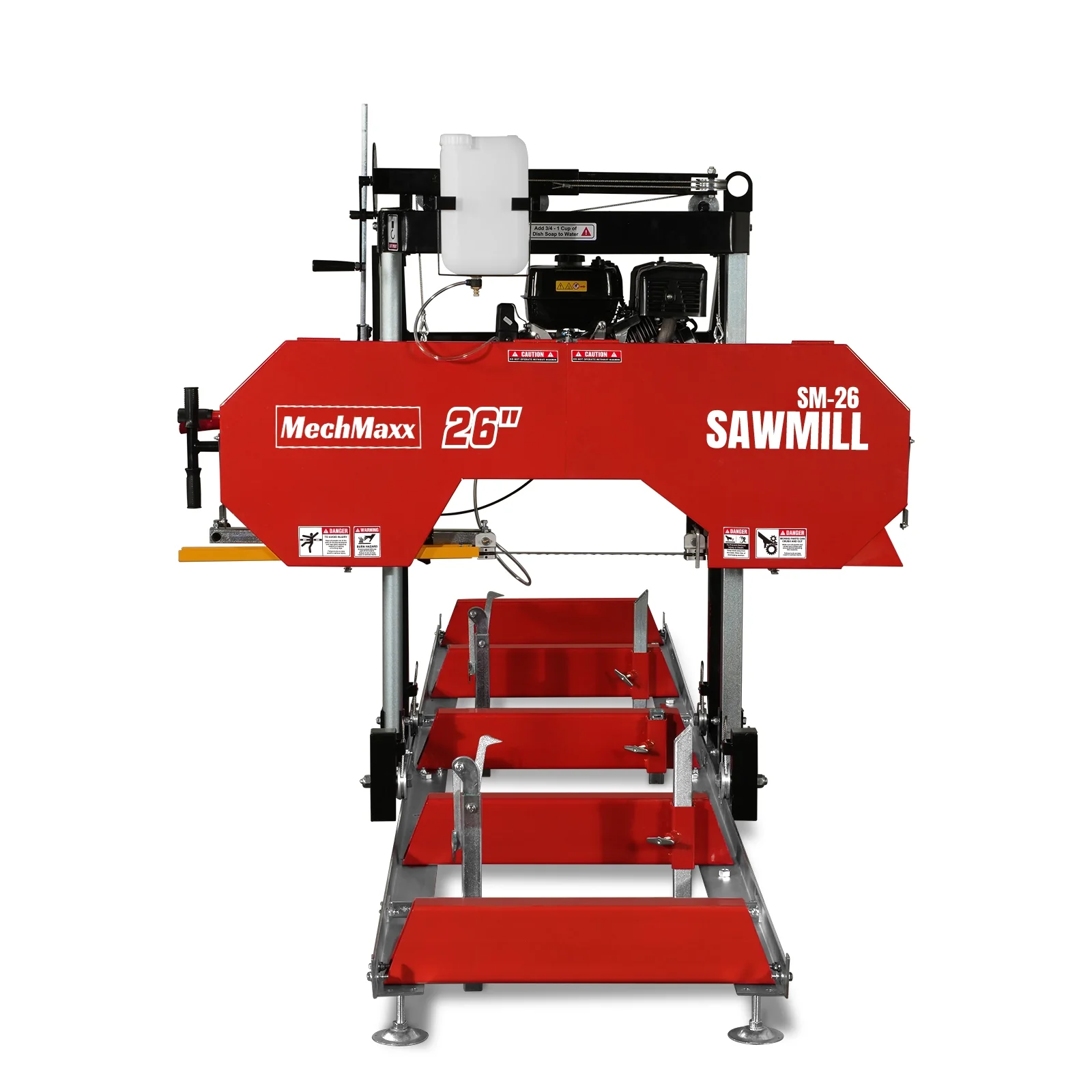 26" Portable Sawmill,  459cc 15HP E-Start Gasoline Engine,  20" Board  Width,  13' Track Length ,  SM-26 - Image 16