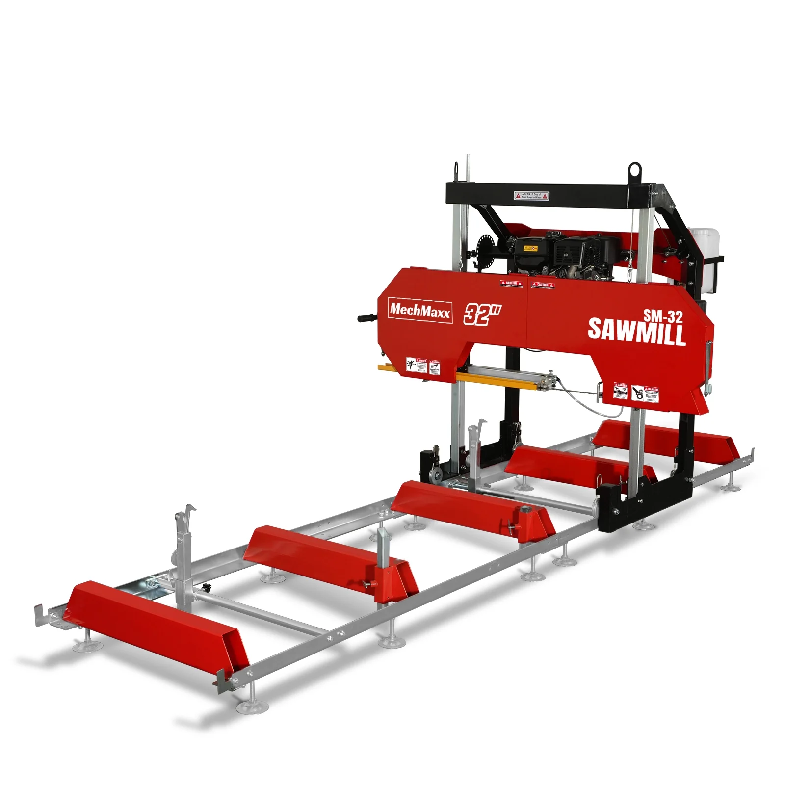 32" Portable Sawmill,  459cc 15HP E-Start Gasoline Engine,  26.5" Board Width,  13' Track Length ,  SM-32 - Image 17