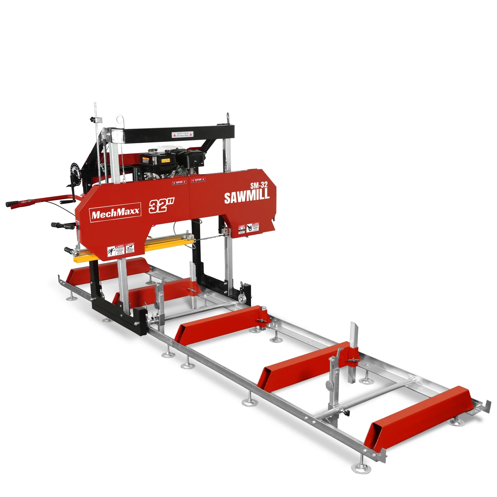 32" Portable Sawmill,  459cc 15HP E-Start Gasoline Engine,  26.5" Board Width,  13' Track Length ,  SM-32 - Image 18