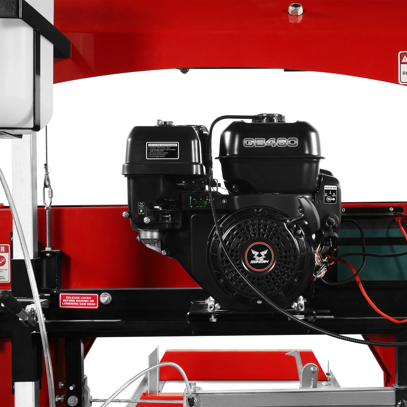 32" Portable Sawmill,  459cc 15HP E-Start Gasoline Engine,  26.5" Board Width,  13' Track Length ,  SM-32 - Image 4