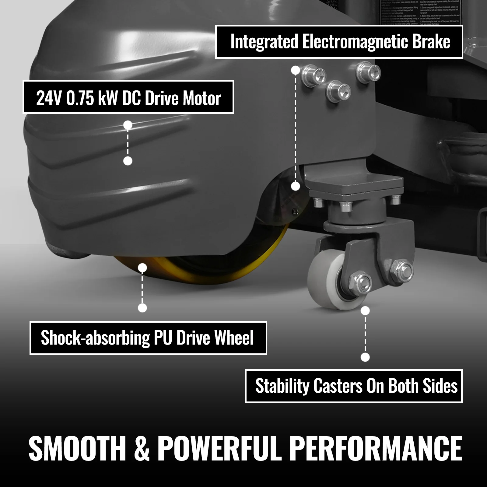 3300lbs Lithium-ion Electric Pallet Jack,  45"x27" Fork,  24V 40Ah Removable Battery,  Walkie Type Truck,  LPT33 - Image 7