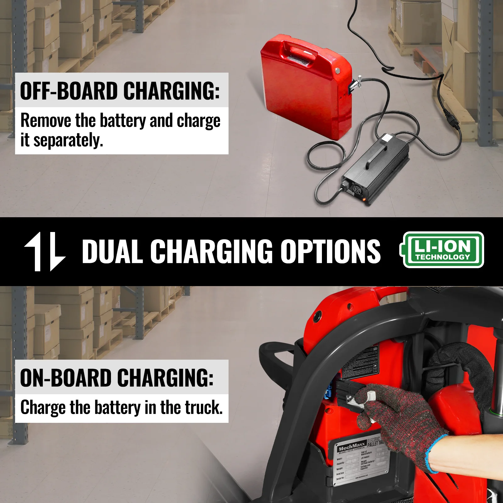 3300lbs Lithium-ion Electric Pallet Jack,  45"x27" Fork,  24V 40Ah Removable Battery,  Walkie Type Truck,  LPT33 - Image 9