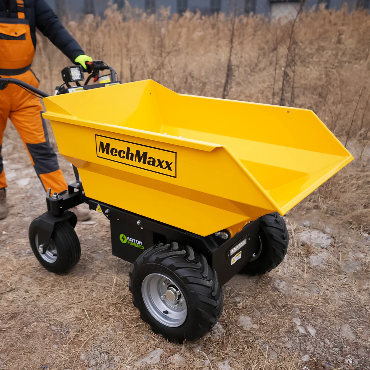 MechMaxx 1100Lbs Loading Battery Powered Barrow Electric Mini Dumper for Sale,  1000W 48V Brushless DC Motor,  E50 - Image 3
