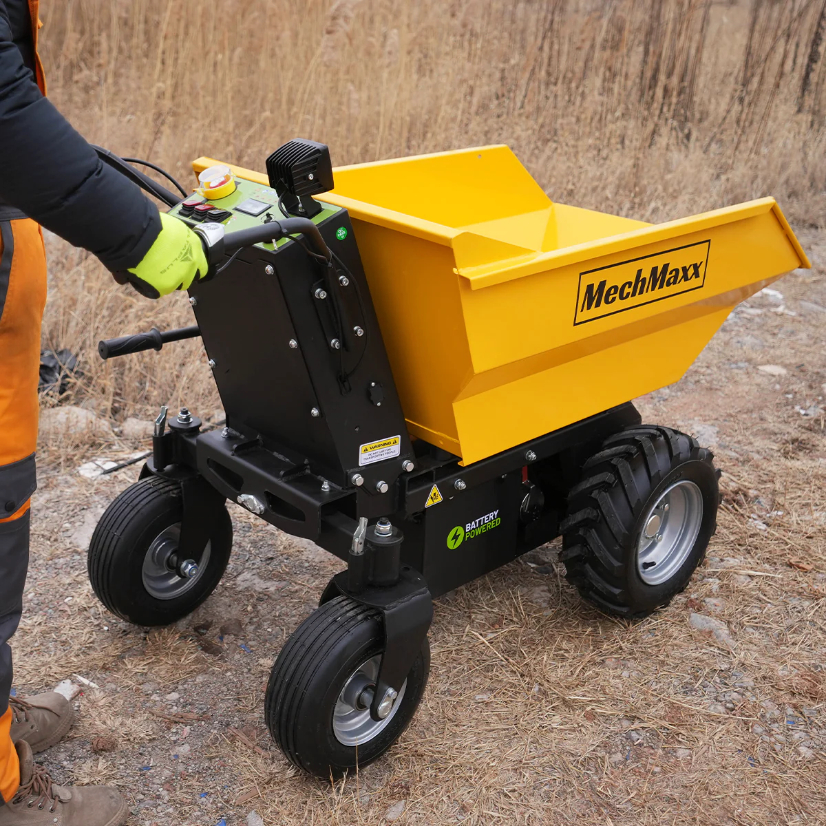 MechMaxx 1100Lbs Loading Battery Powered Barrow Electric Mini Dumper for Sale,  1000W 48V Brushless DC Motor,  E50 - Image 4