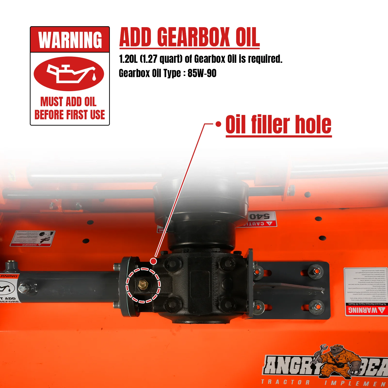 72" PTO Flail Mower with Hydraulic Side Shift 3 Point 45-85hp ,  NAM72H - Image 3