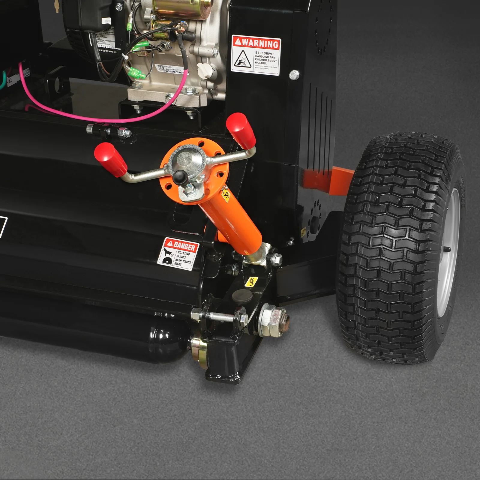 MechMaxx 48" Tow-Behind ATV Offset Flail Mower,  15HP 459cc E-start Gas Engine Powered; Adjustable Mowing Height,  ATV120 - Image 8