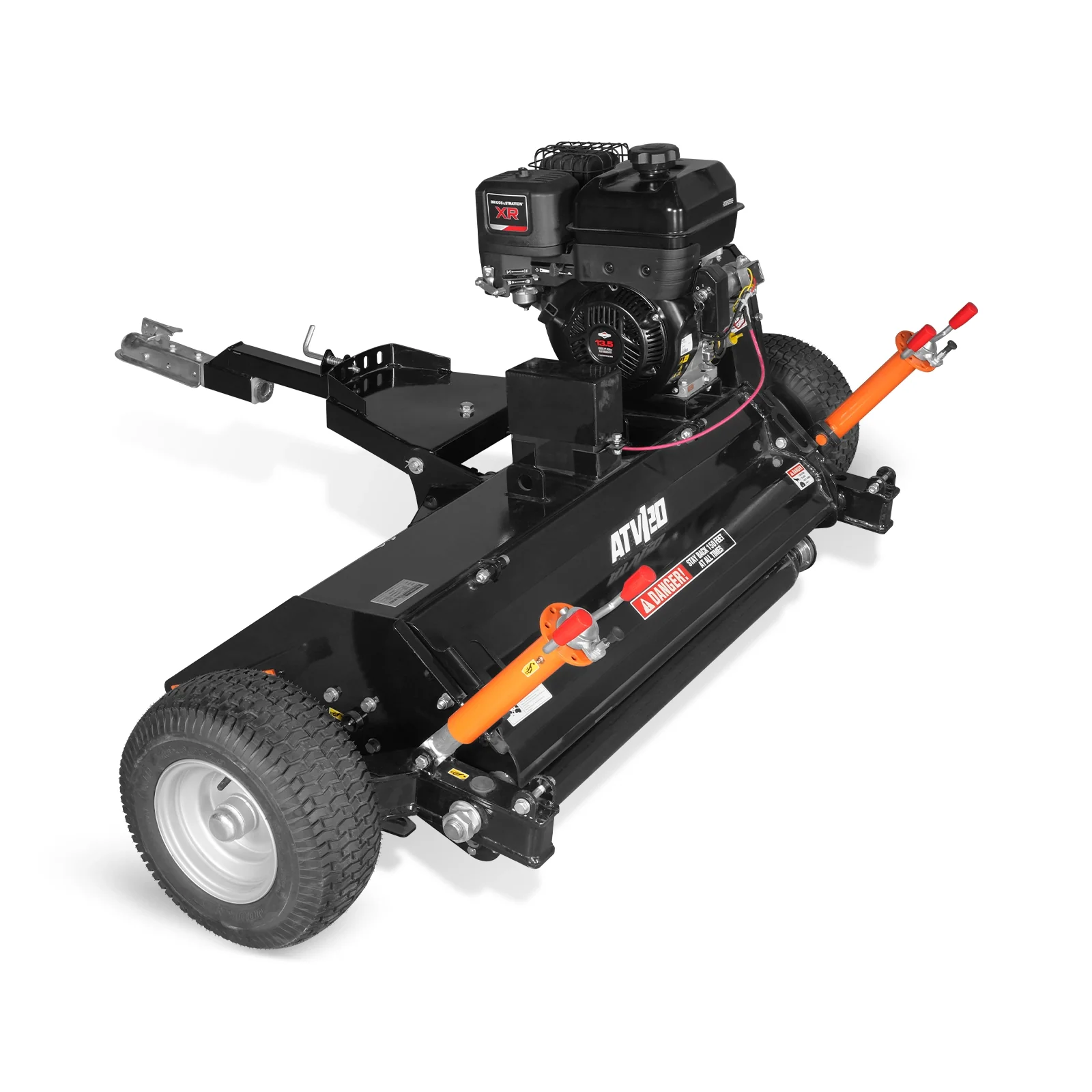 MechMaxx 48" Tow-Behind ATV Offset Flail Mower,  B&S 13.5HP 420cc E-start Gas Engine Powered; Adjustable Mowing Height,  ATV120 - Image 5