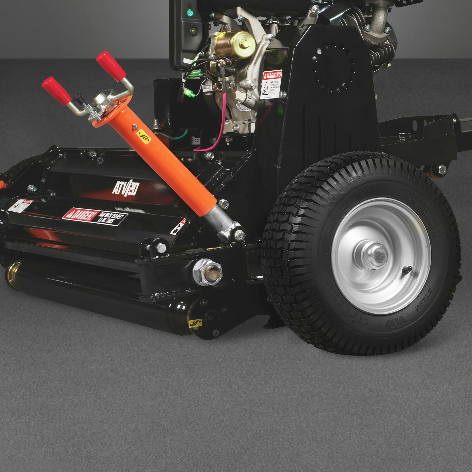 MechMaxx 48" Tow-Behind ATV Offset Flail Mower,  15HP 459cc E-start Gas Engine Powered; Adjustable Mowing Height,  ATV120 - Image 7