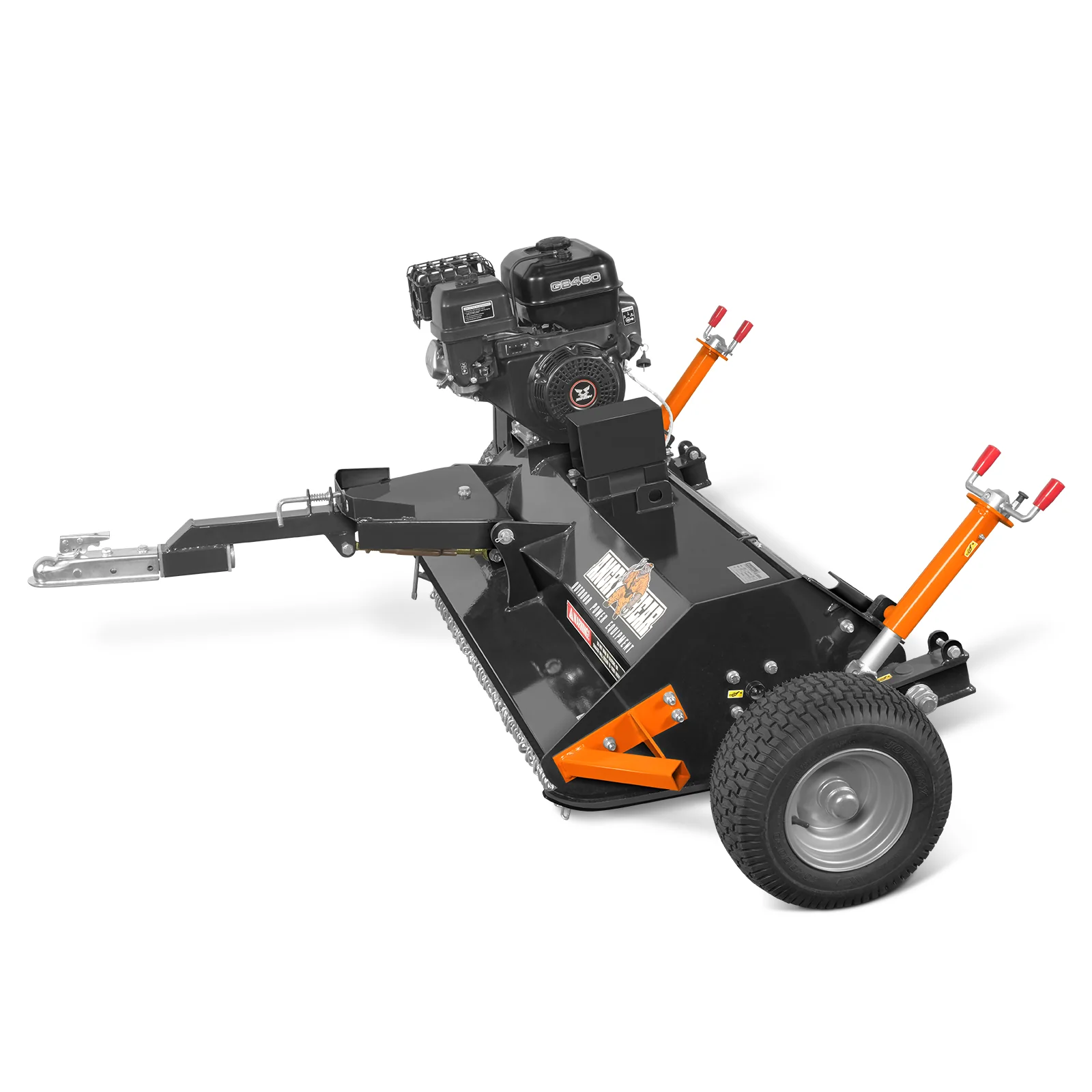 MechMaxx 48" Tow-Behind ATV Offset Flail Mower,  15HP 459cc E-start Gas Engine Powered; Adjustable Mowing Height,  ATV120 - Image 4