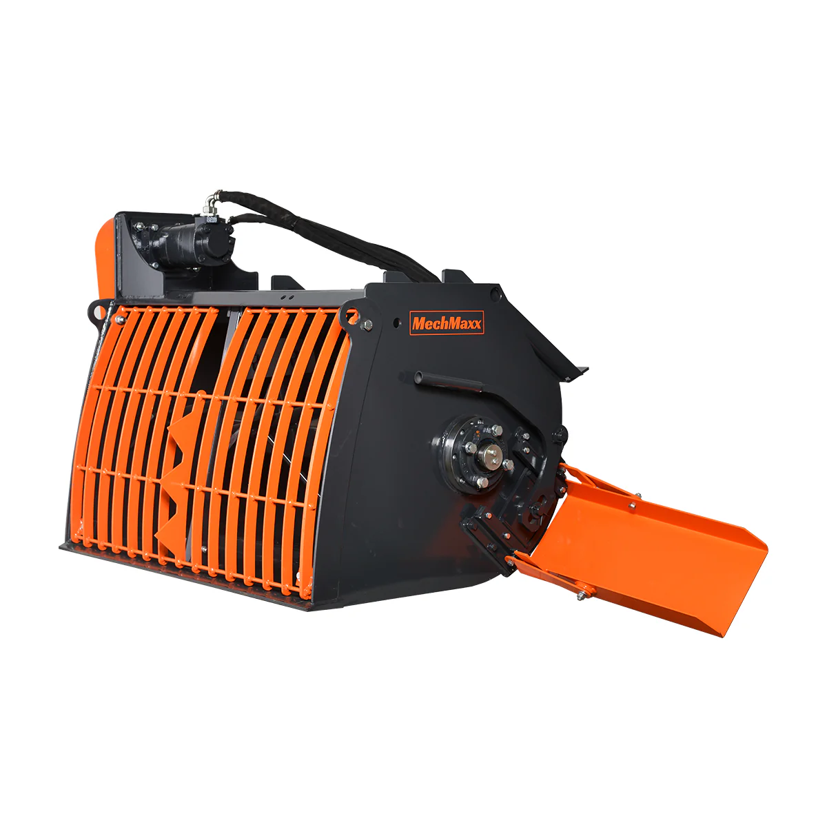 MechMaxx 60” Skid Steer Concrete Mixer Attachment, Side Chute Dispenser & Bag Splitter, Universal Mount, 16 Cu-Ft Capacity - Image 5