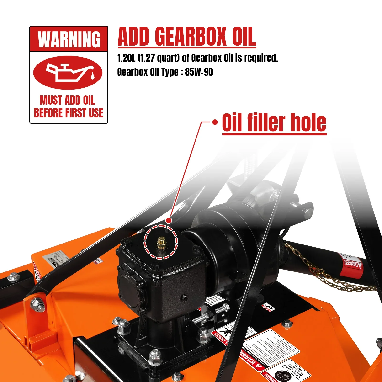 MechMaxx 72" Working Width Finishing Mower for Tractor,  18-50hp, 3 Point ,  FM180 - Image 5