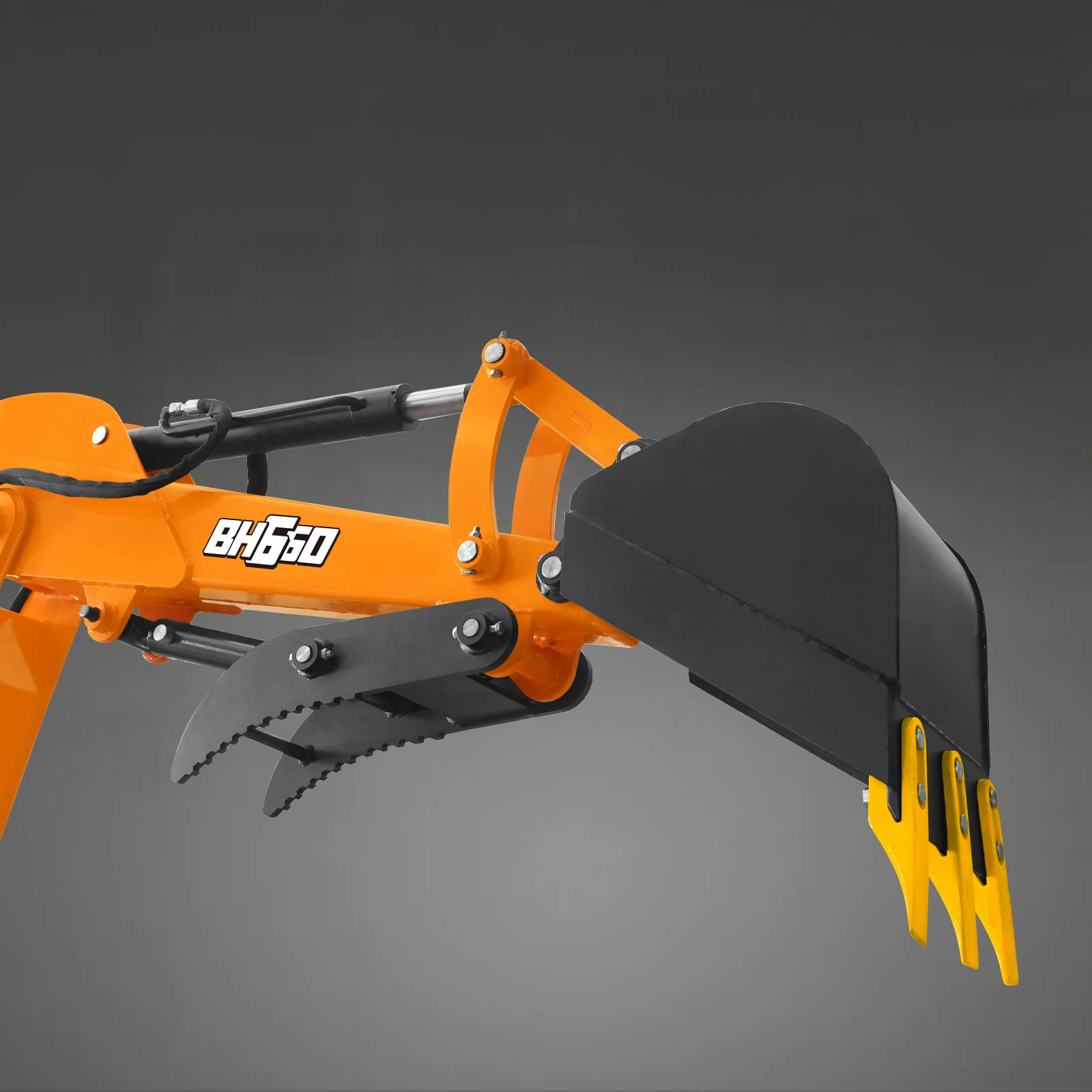 7' Tractor Backhoe Attachment with Mechanical Thumb,  12" Bucket,  ISO/SAE Switchable Controls,  Self-Contained Hydraulic System,  3 Point Hitch Cat.1,  15-50 HP,  BH660M - Image 11