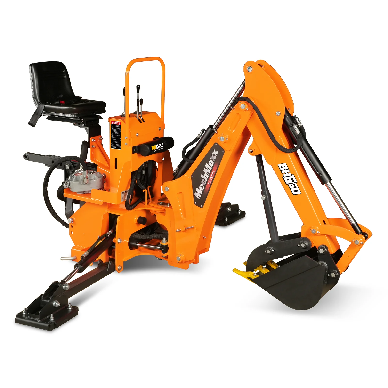 7' Tractor Backhoe Attachment with Mechanical Thumb,  12" Bucket,  ISO/SAE Switchable Controls,  Self-Contained Hydraulic System,  3 Point Hitch Cat.1,  15-50 HP,  BH660M - Image 24