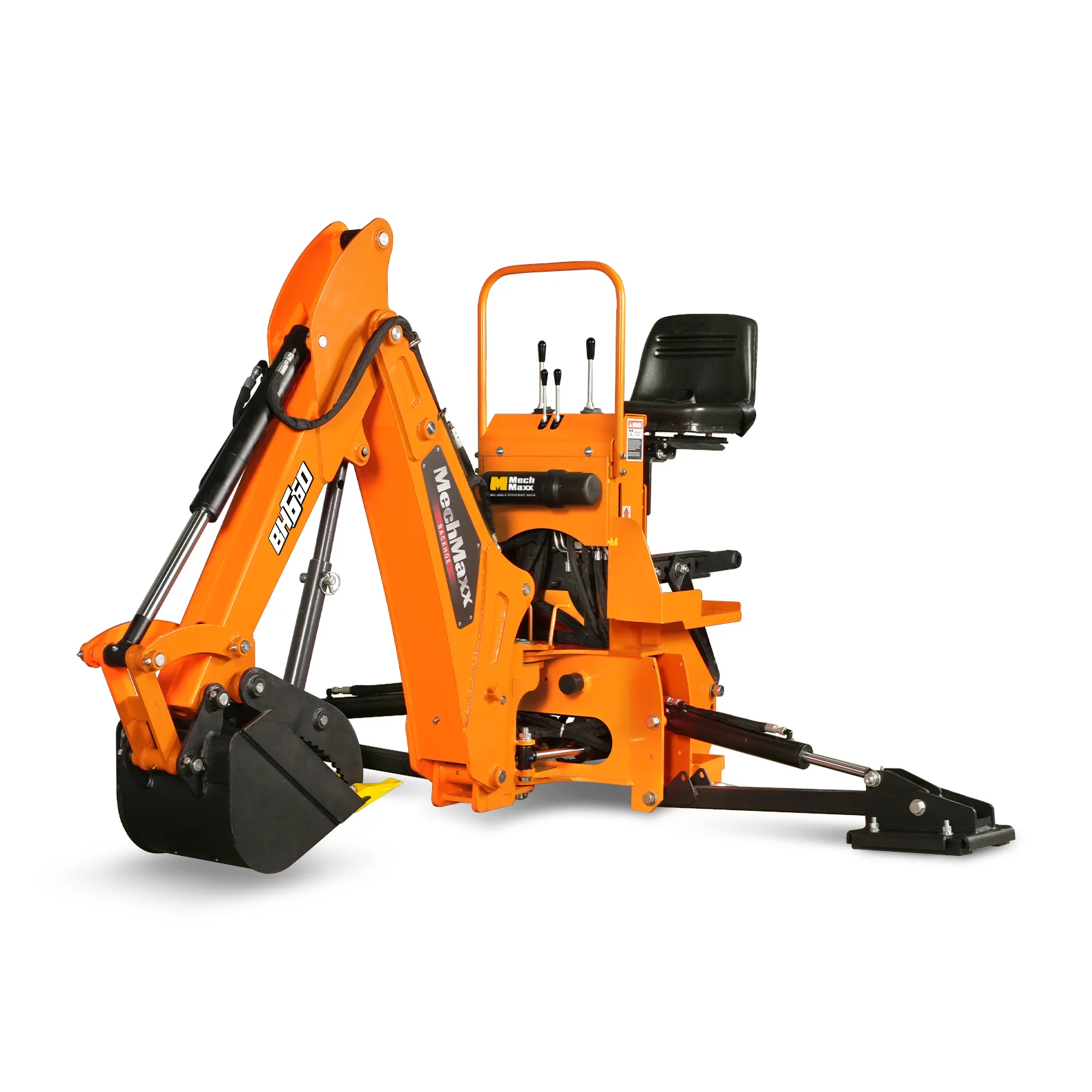 7' Tractor Backhoe Attachment with Mechanical Thumb,  12" Bucket,  ISO/SAE Switchable Controls,  Self-Contained Hydraulic System,  3 Point Hitch Cat.1,  15-50 HP,  BH660M - Image 25