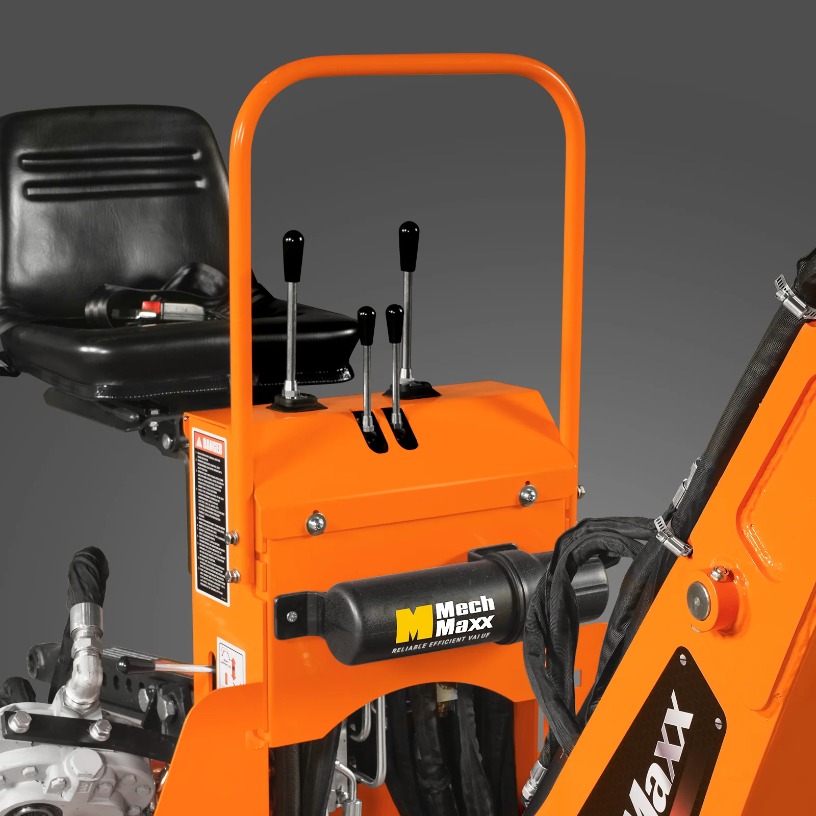 8' Tractor Backhoe Attachment with Hydraulic Thumb,  15" Bucket,  ISO/SAE Switchable Controls,  Self-Contained Hydraulic System,  3 Point Hitch Cat.1 & 2,  20-100 HP,  BH760H - Image 13