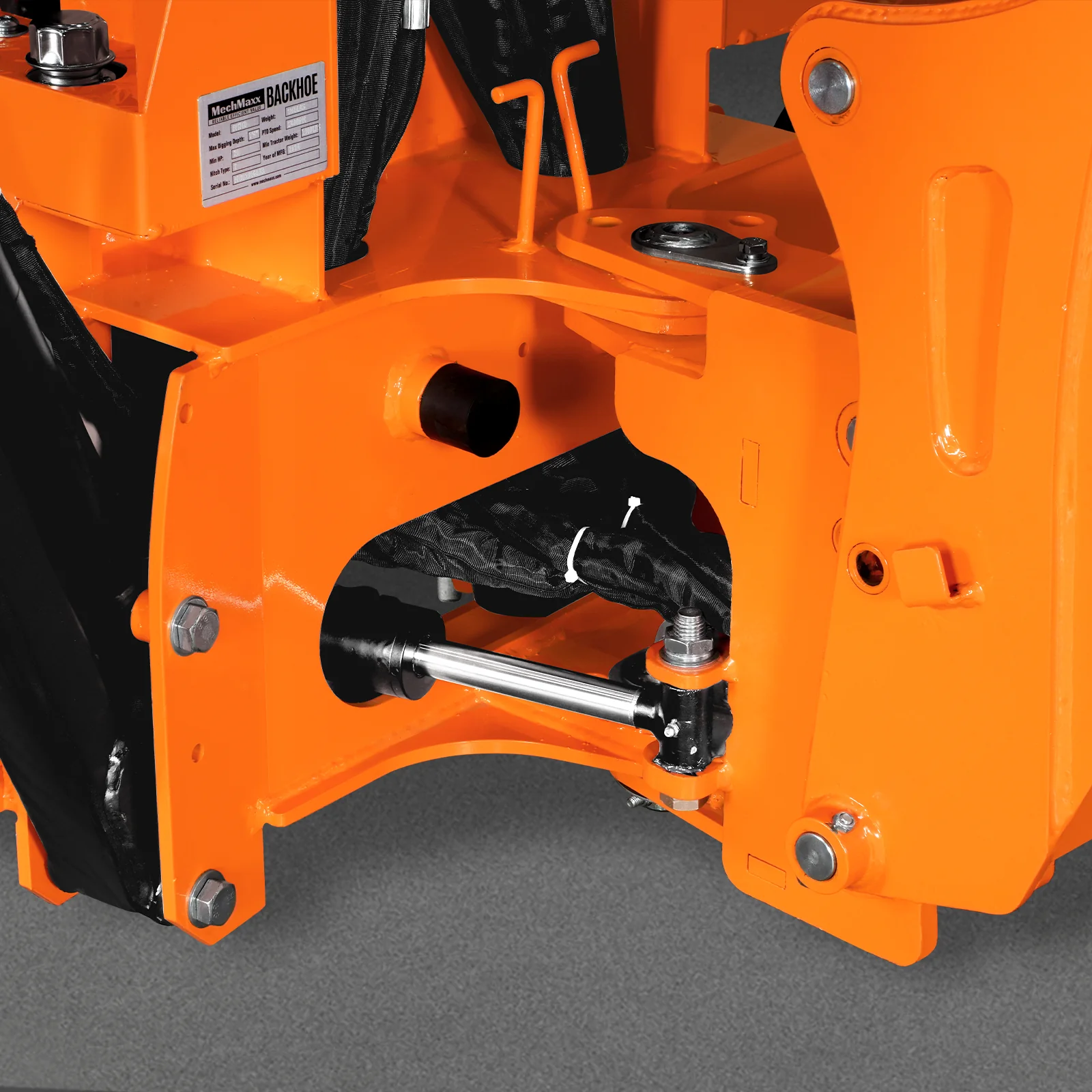 9' Tractor Backhoe Attachment with Hydraulic Thumb,  15" Bucket,  ISO/SAE Switchable Controls,  Self-Contained Hydraulic System,  3 Point Hitch Cat.1 & 2,  25-100 HP,  BH860H - Image 11