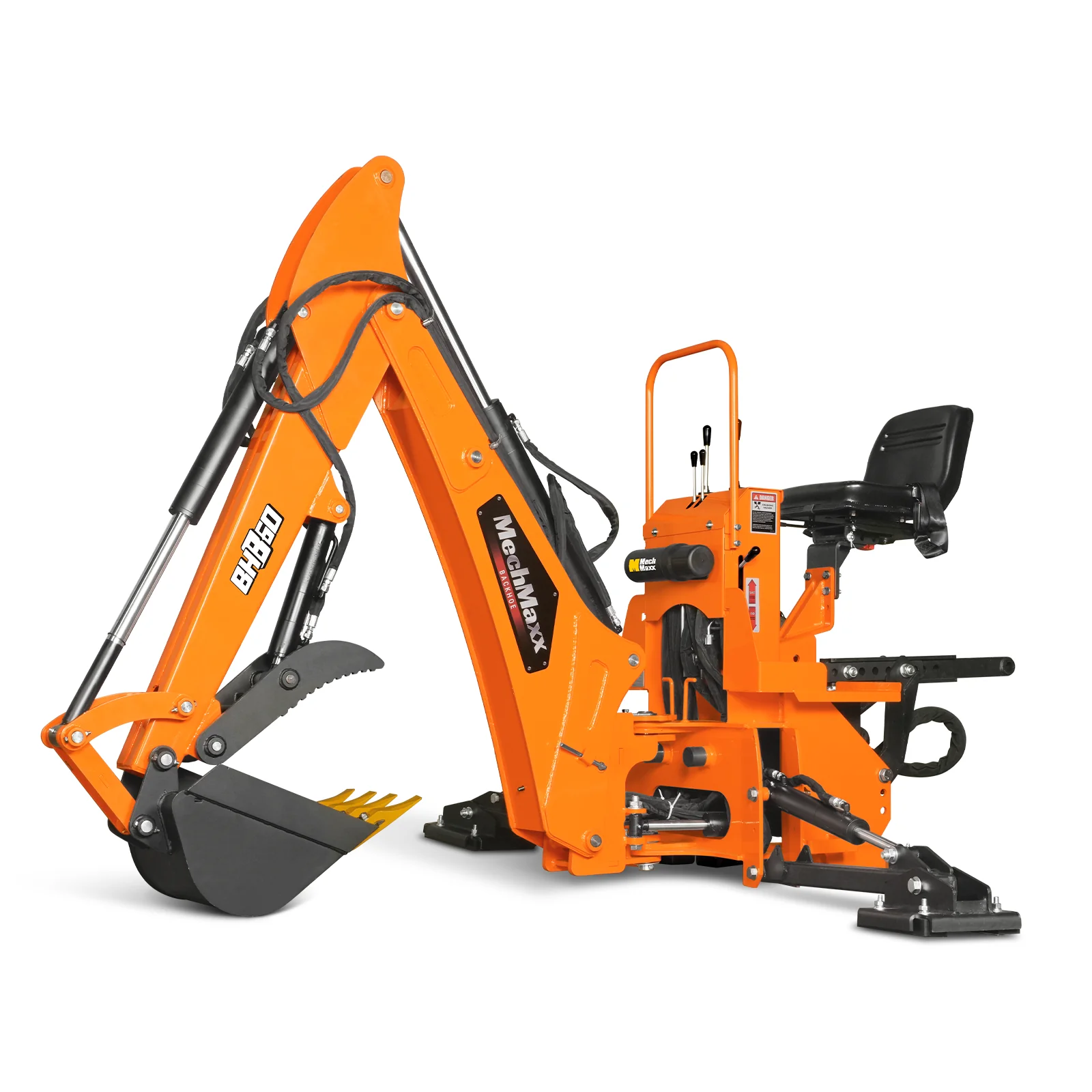 9' Tractor Backhoe Attachment with Hydraulic Thumb,  15" Bucket,  ISO/SAE Switchable Controls,  Self-Contained Hydraulic System,  3 Point Hitch Cat.1 & 2,  25-100 HP,  BH860H - Image 26