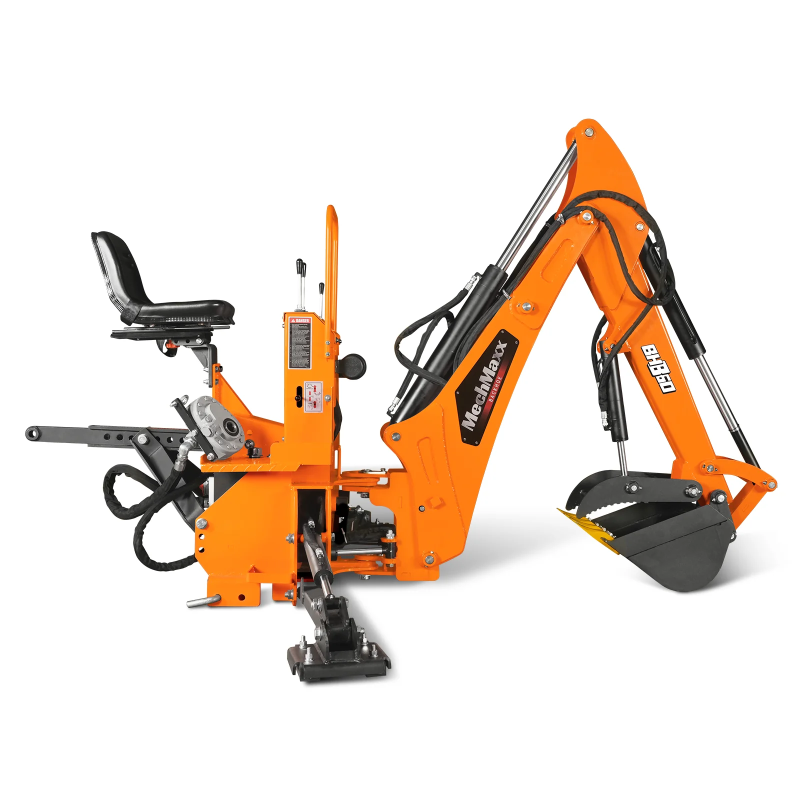 9' Tractor Backhoe Attachment with Hydraulic Thumb,  15" Bucket,  ISO/SAE Switchable Controls,  Self-Contained Hydraulic System,  3 Point Hitch Cat.1 & 2,  25-100 HP,  BH860H - Image 30