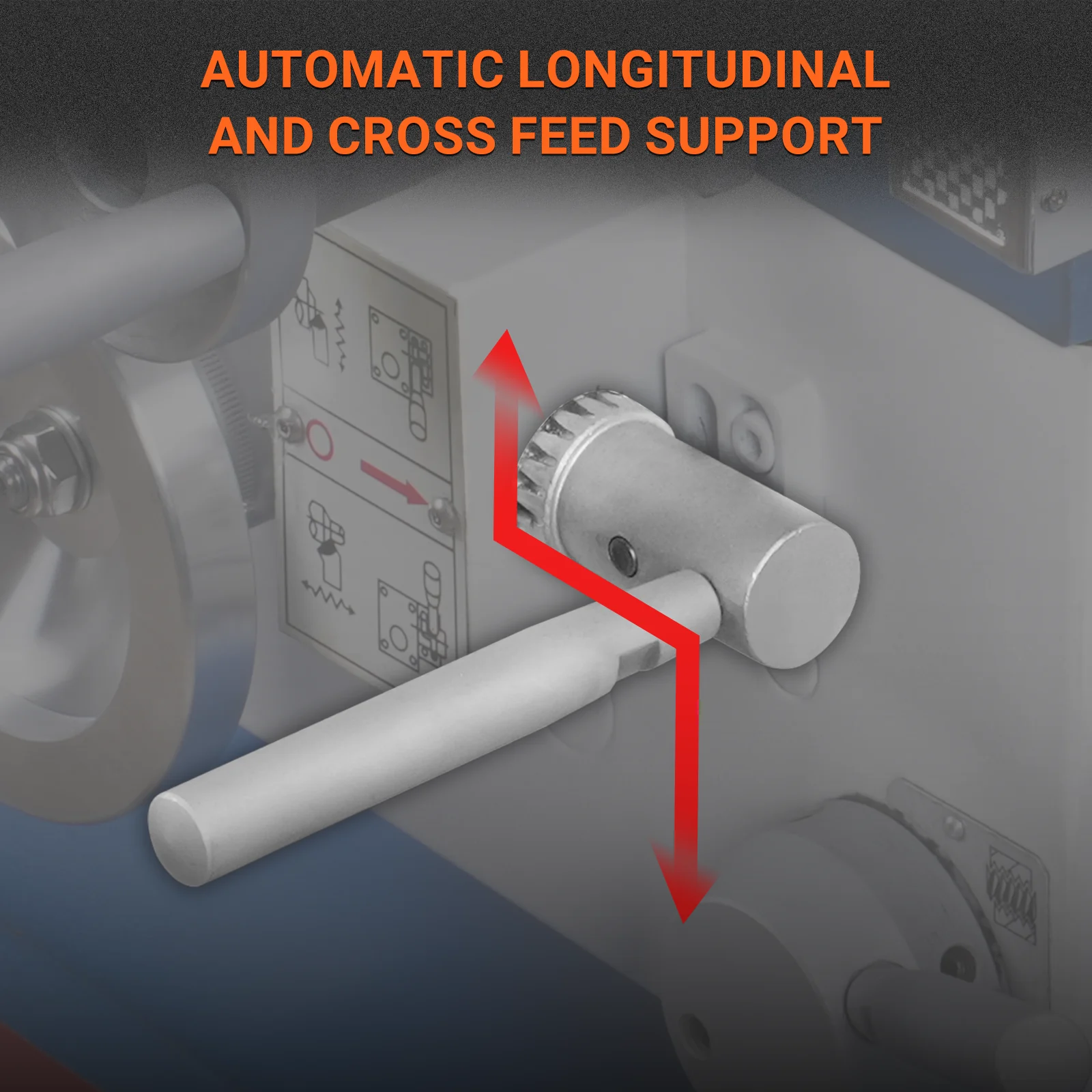 1.5‘’ Spindle Bore Metal Lathe Machine with DRO 10'' x 30'' High Precision Benchtop 0-2000 RPM  Variable Speed Metal Working Machine 1.5HP Small Lathe without Stand 1030VD - Image 11