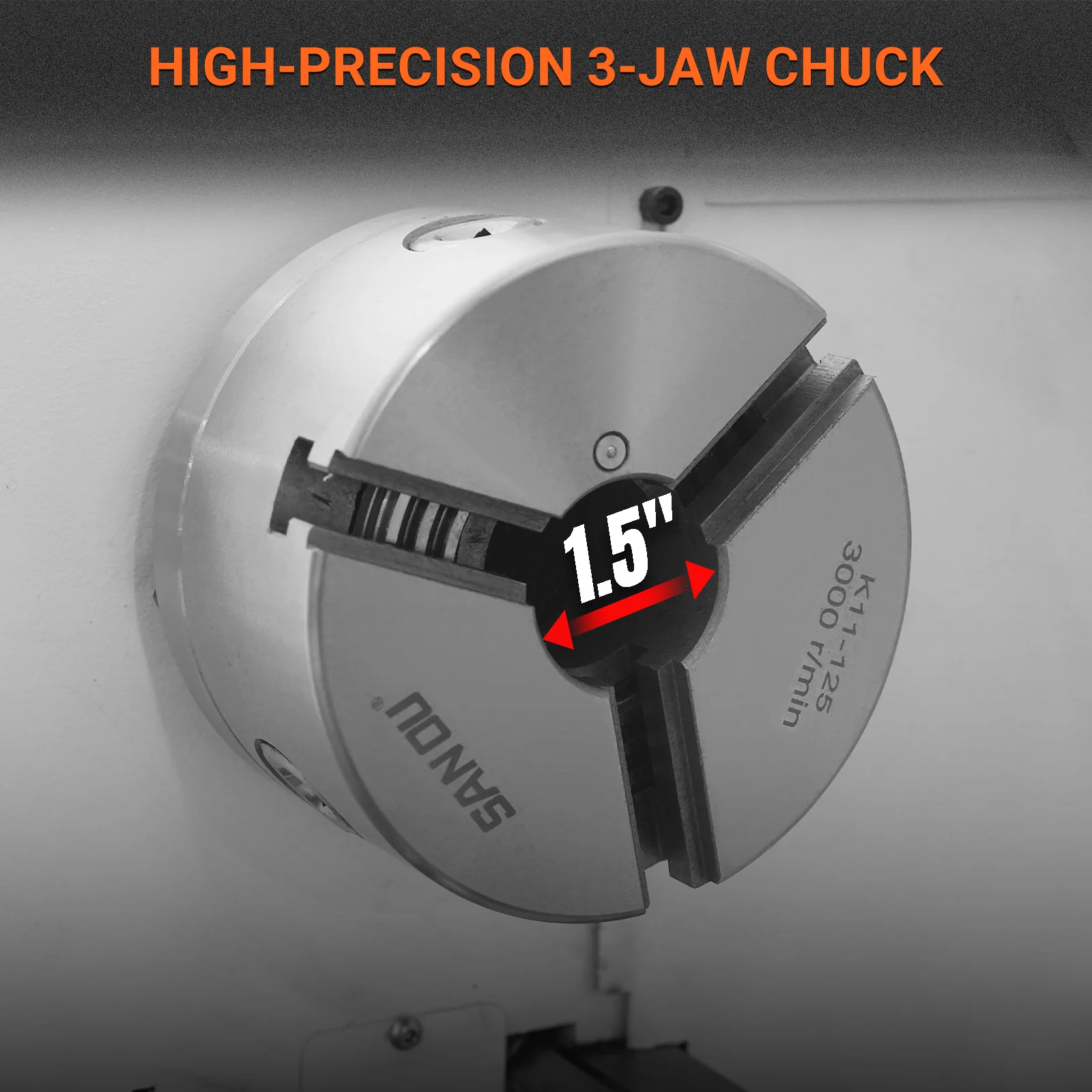 1.5‘’ Spindle Bore Metal Lathe Machine with DRO 10'' x 30'' High Precision Benchtop 0-2000 RPM  Variable Speed Metal Working Machine 1.5HP Small Lathe without Stand 1030VD - Image 4