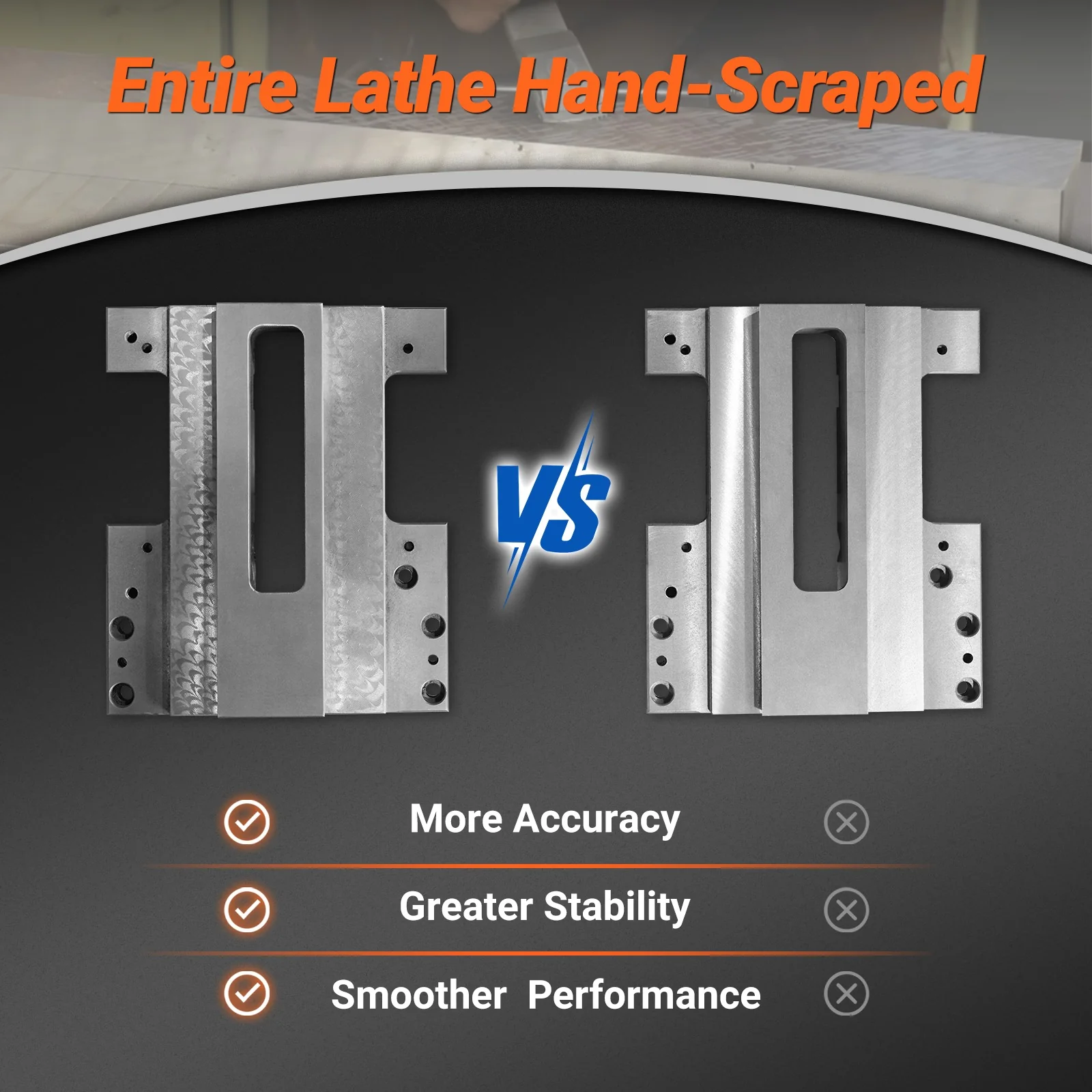 Metal Lathe Machine with DRO 11'' x 30'' High Precision Benchtop 0-2000 RPM Brushless Motor Variable Speed Metal Working Machine 2HP Small Lathe without Stand 1130VD - Image 12