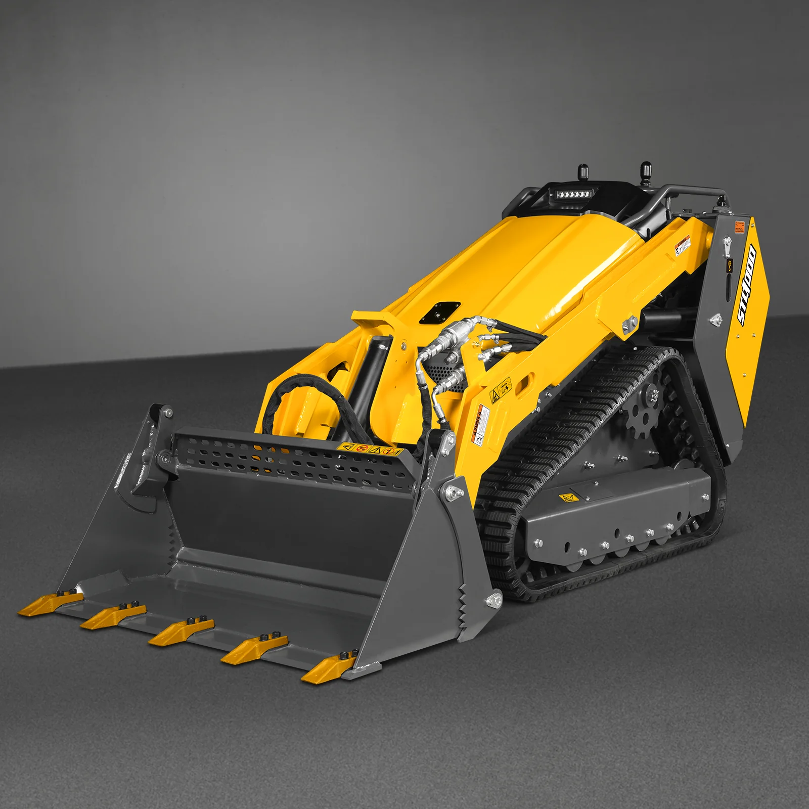 Mini Skid Steer Stand On Compact Track Loader ( 4 in 1 bucket included ) with 25HP KUBOTA D1105 Diesel Engine,  Common Industry Interface (CII),  CROBA  STL1000 - Image 101