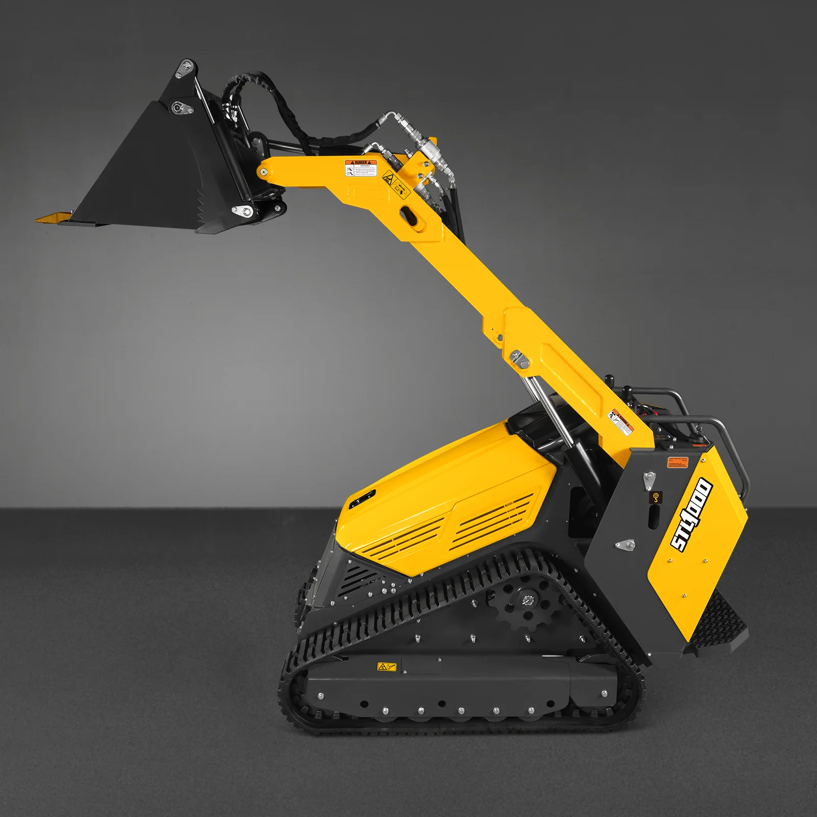 Mini Skid Steer Stand On Compact Track Loader ( 4 in 1 bucket included ) with 25HP KUBOTA D1105 Diesel Engine,  Common Industry Interface (CII),  CROBA  STL1000 - Image 103