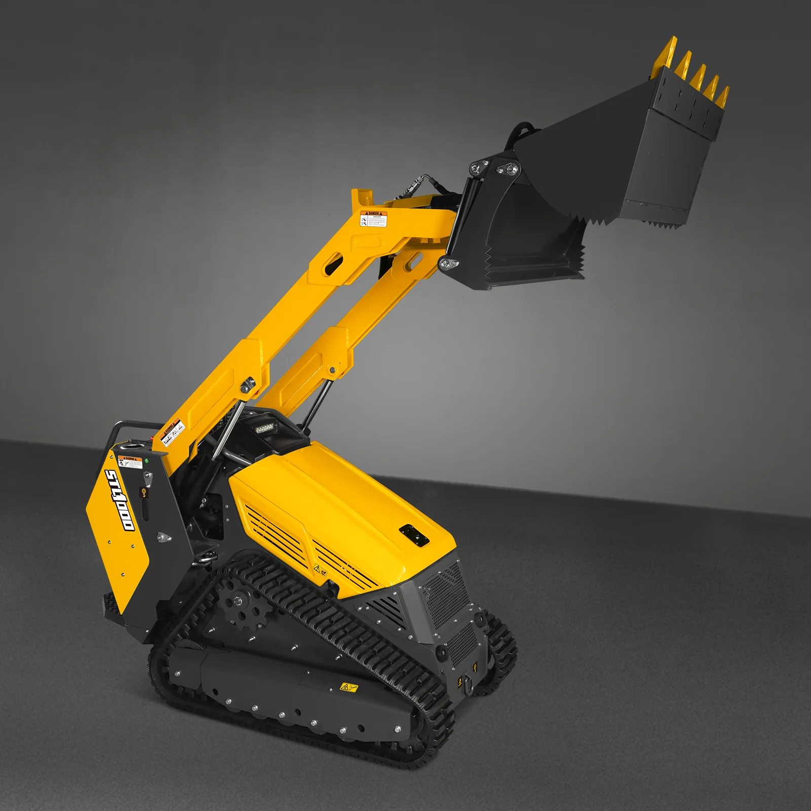 Mini Skid Steer Stand On Compact Track Loader ( 4 in 1 bucket included ) with 25HP KUBOTA D1105 Diesel Engine,  Common Industry Interface (CII),  CROBA  STL1000 - Image 105