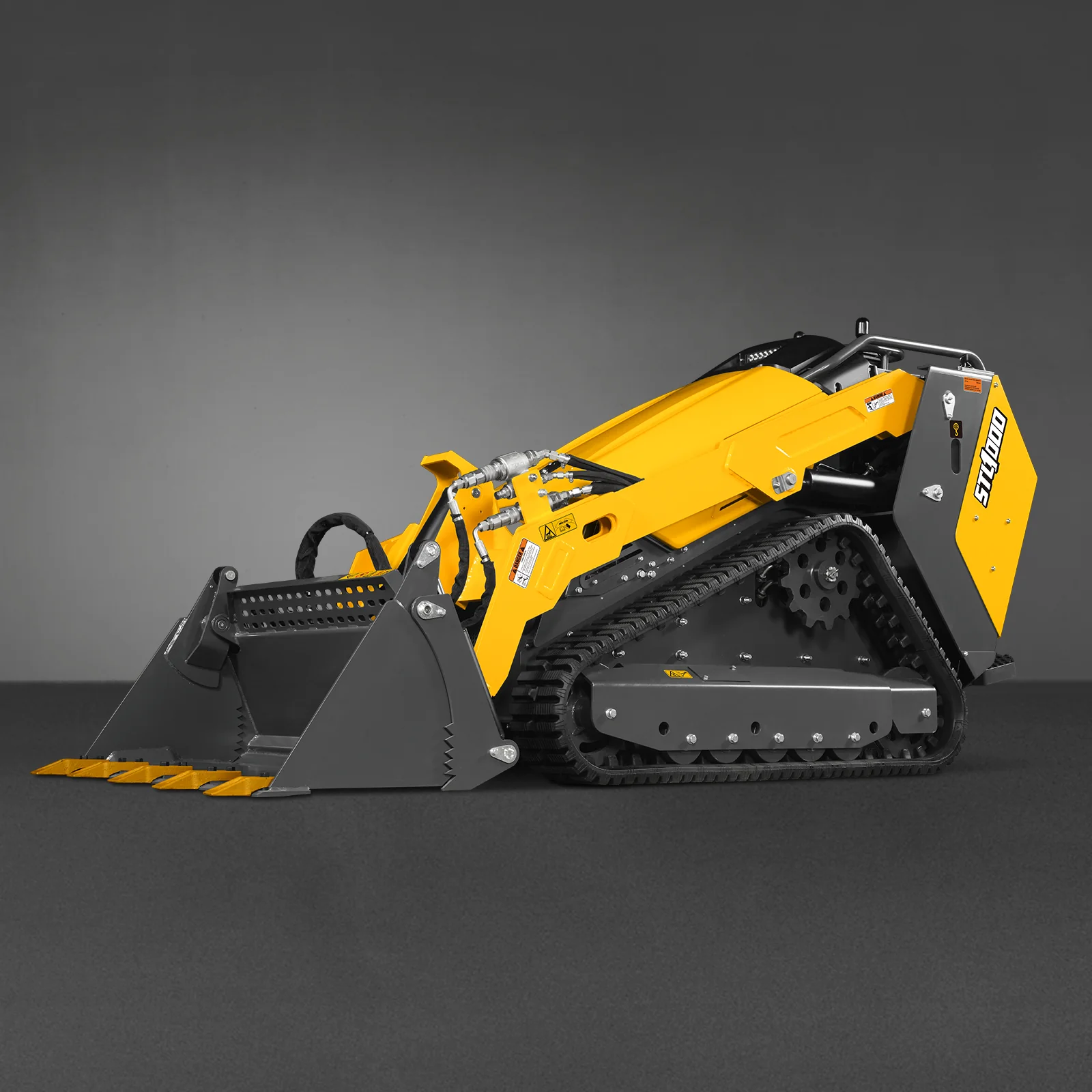 Mini Skid Steer Stand On Compact Track Loader ( 4 in 1 bucket included ) with 25HP KUBOTA D1105 Diesel Engine,  Common Industry Interface (CII),  CROBA  STL1000 - Image 108