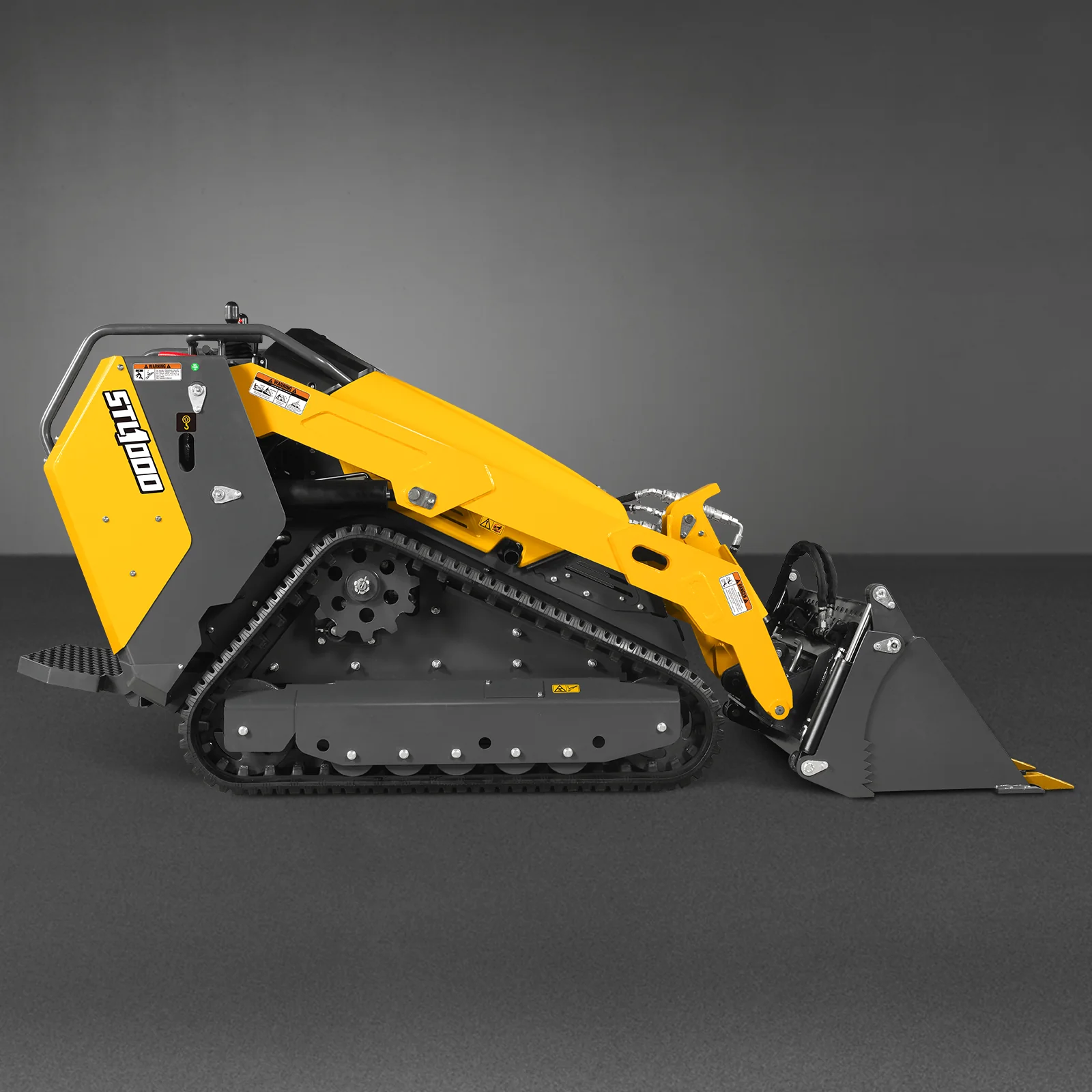 Mini Skid Steer Stand On Compact Track Loader ( 4 in 1 bucket included ) with 25HP KUBOTA D1105 Diesel Engine,  Common Industry Interface (CII),  CROBA  STL1000 - Image 115
