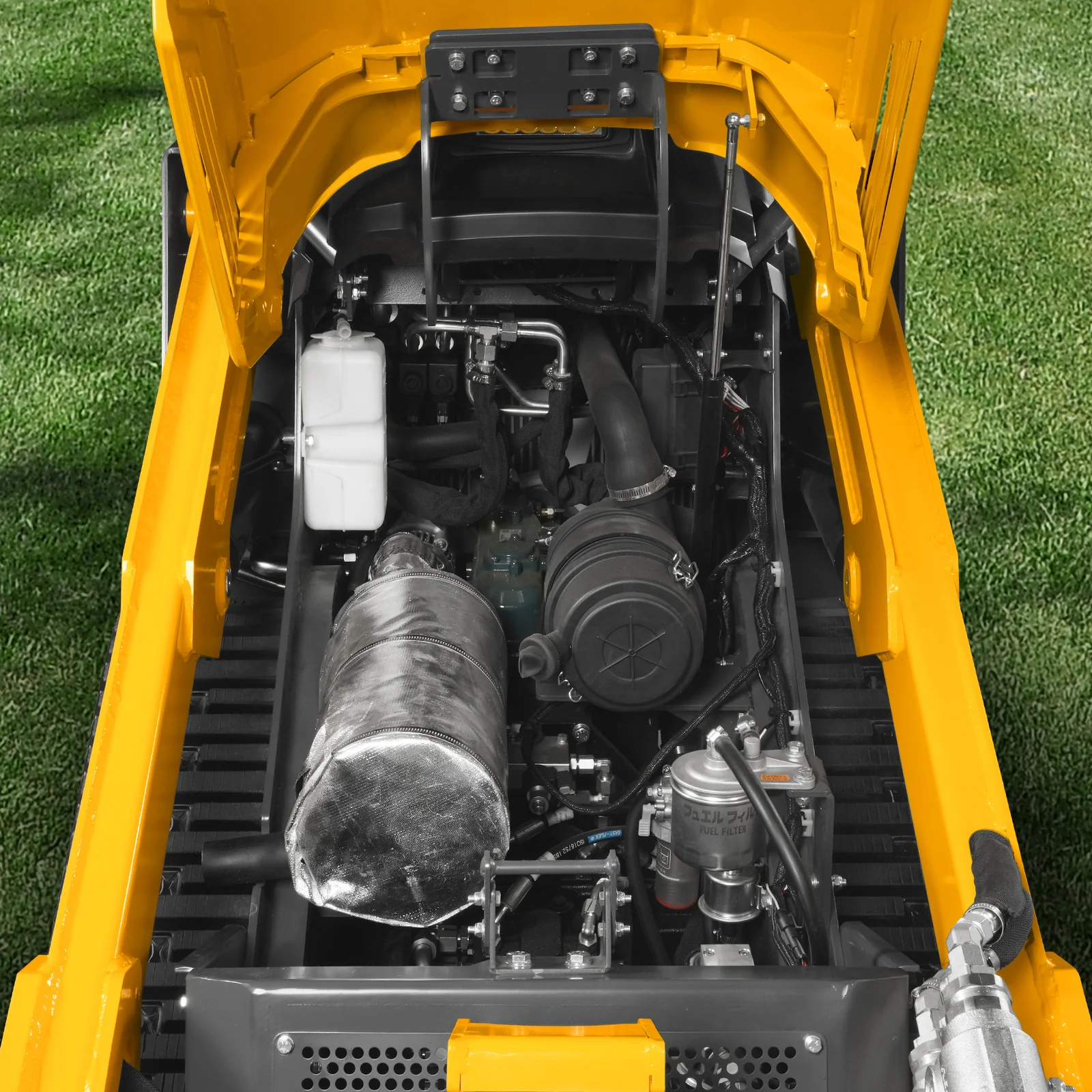 Mini Skid Steer Stand On Compact Track Loader ( 4 in 1 bucket included ) with 25HP KUBOTA D1105 Diesel Engine,  Common Industry Interface (CII),  CROBA  STL1000 - Image 16