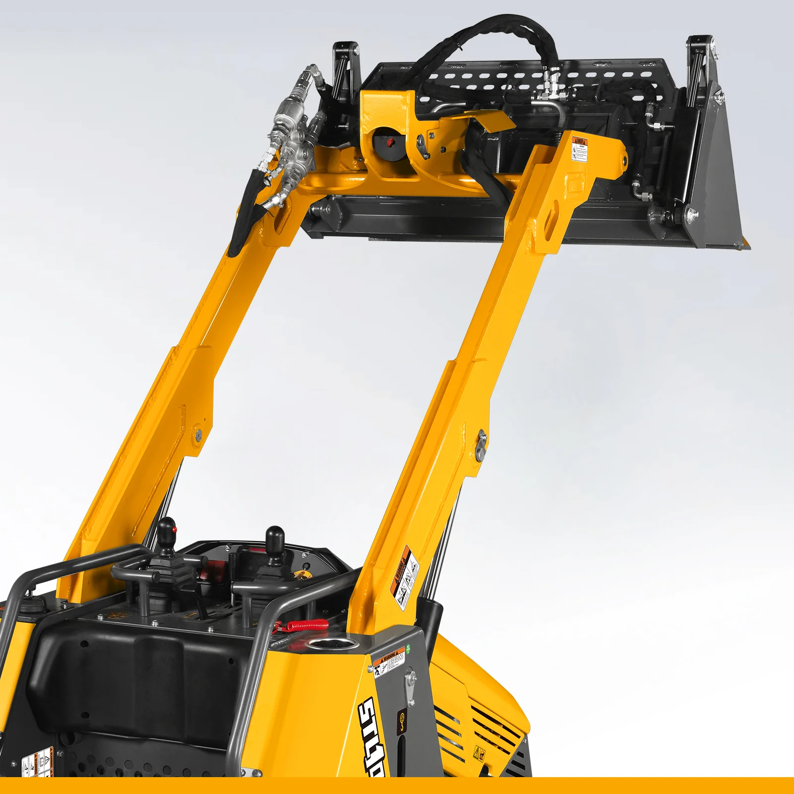 Mini Skid Steer Stand On Compact Track Loader ( 4 in 1 bucket included ) with 25HP KUBOTA D1105 Diesel Engine,  Common Industry Interface (CII),  CROBA  STL1000 - Image 31