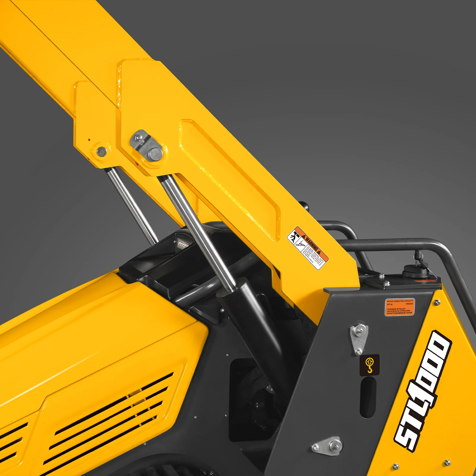 Mini Skid Steer Stand On Compact Track Loader ( 4 in 1 bucket included ) with 25HP KUBOTA D1105 Diesel Engine,  Common Industry Interface (CII),  CROBA  STL1000 - Image 36