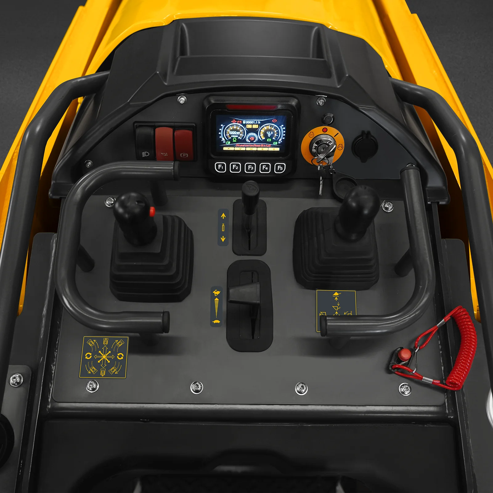 Mini Skid Steer Stand On Compact Track Loader ( 4 in 1 bucket included ) with 25HP KUBOTA D1105 Diesel Engine,  Common Industry Interface (CII),  CROBA  STL1000 - Image 40