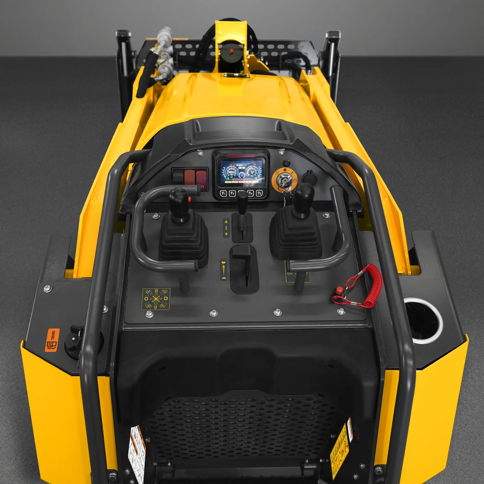 Mini Skid Steer Stand On Compact Track Loader ( 4 in 1 bucket included ) with 25HP KUBOTA D1105 Diesel Engine,  Common Industry Interface (CII),  CROBA  STL1000 - Image 41