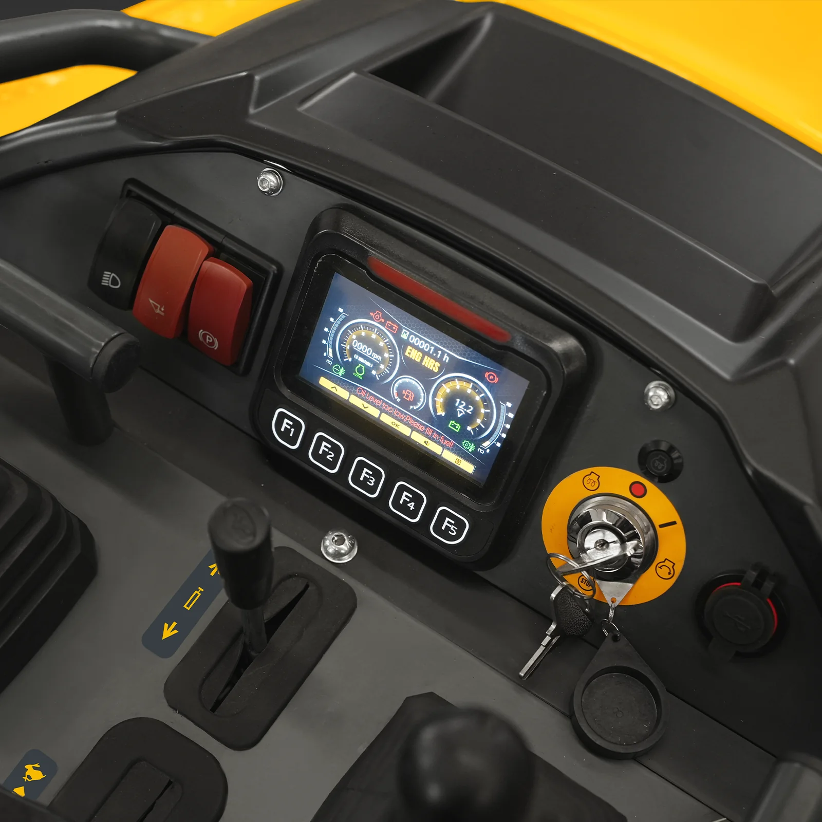 Mini Skid Steer Stand On Compact Track Loader ( 4 in 1 bucket included ) with 25HP KUBOTA D1105 Diesel Engine,  Common Industry Interface (CII),  CROBA  STL1000 - Image 42