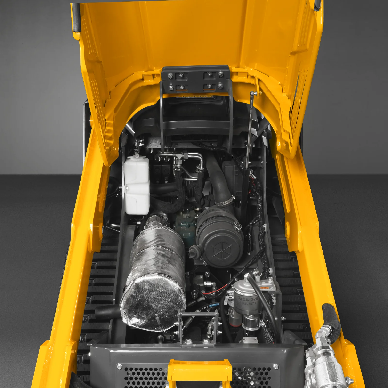 Mini Skid Steer Stand On Compact Track Loader ( 4 in 1 bucket included ) with 25HP KUBOTA D1105 Diesel Engine,  Common Industry Interface (CII),  CROBA  STL1000 - Image 44