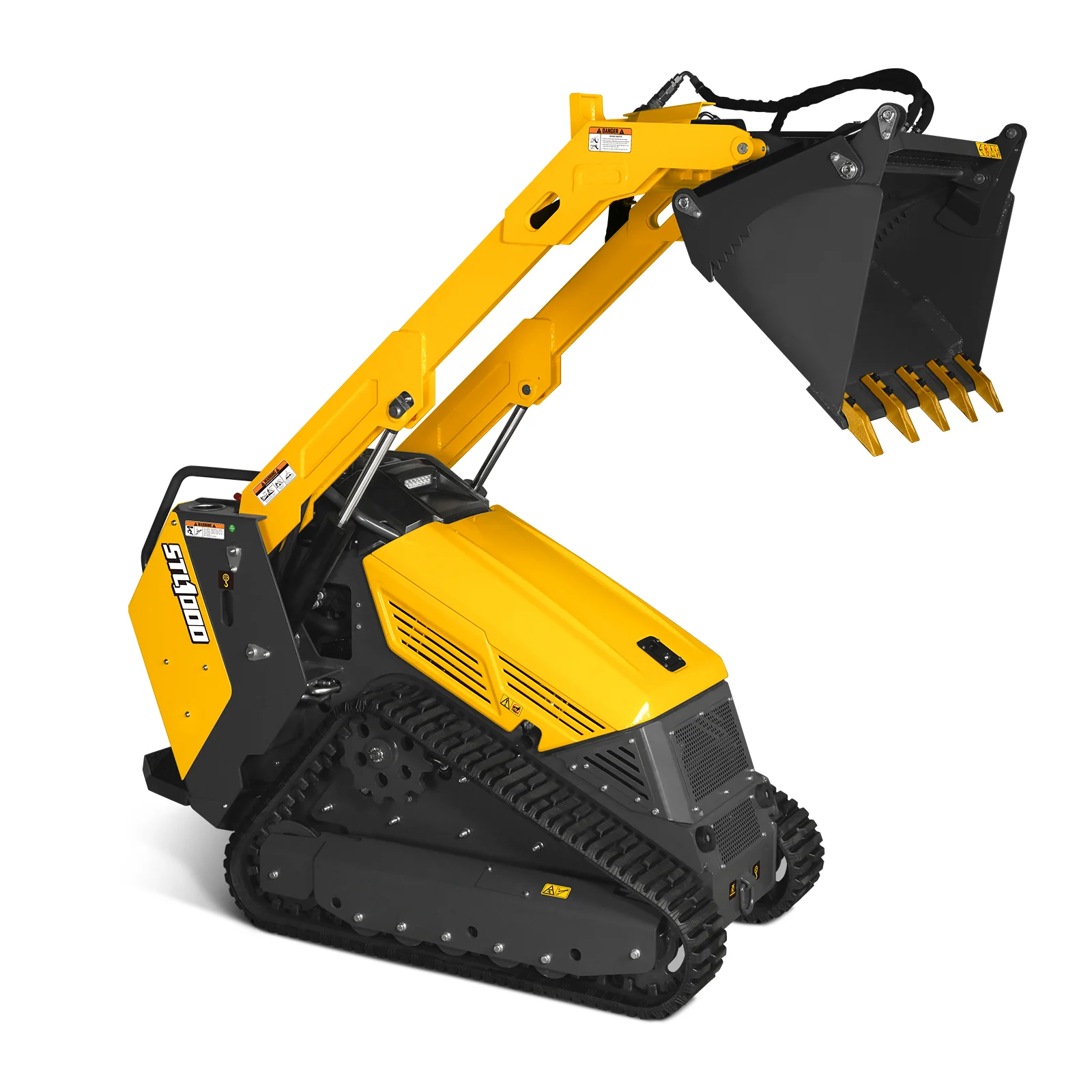 Mini Skid Steer Stand On Compact Track Loader ( 4 in 1 bucket included ) with 25HP KUBOTA D1105 Diesel Engine,  Common Industry Interface (CII),  CROBA  STL1000 - Image 59