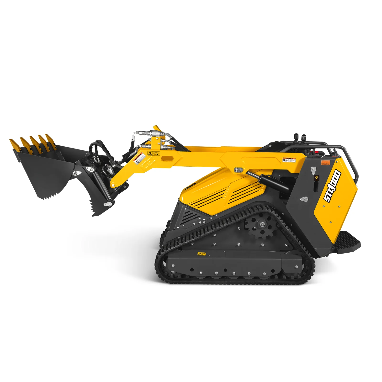 Mini Skid Steer Stand On Compact Track Loader ( 4 in 1 bucket included ) with 25HP KUBOTA D1105 Diesel Engine,  Common Industry Interface (CII),  CROBA  STL1000 - Image 60