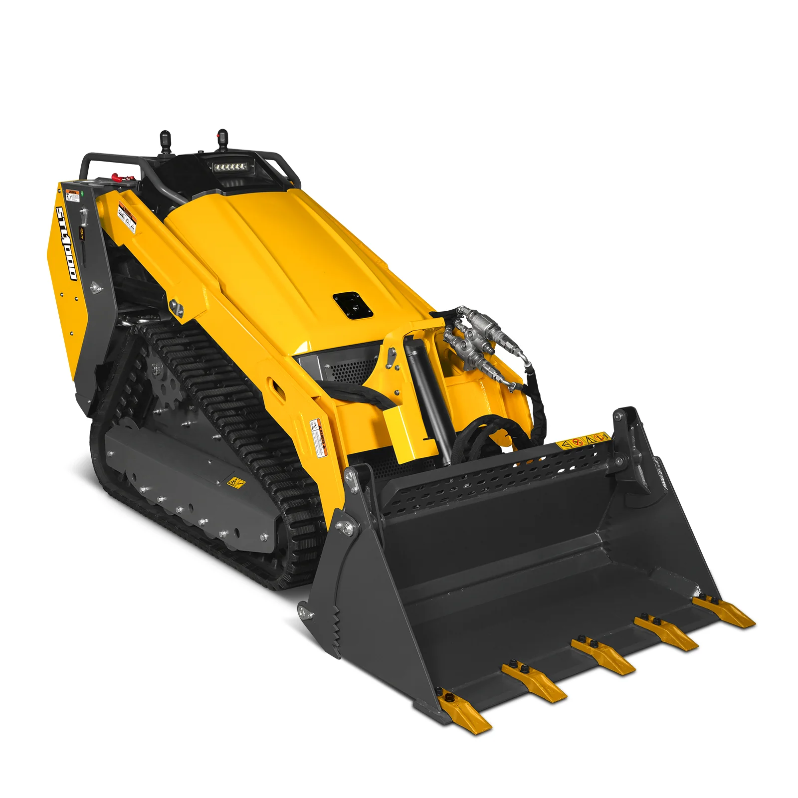 Mini Skid Steer Stand On Compact Track Loader ( 4 in 1 bucket included ) with 25HP KUBOTA D1105 Diesel Engine,  Common Industry Interface (CII),  CROBA  STL1000 - Image 63