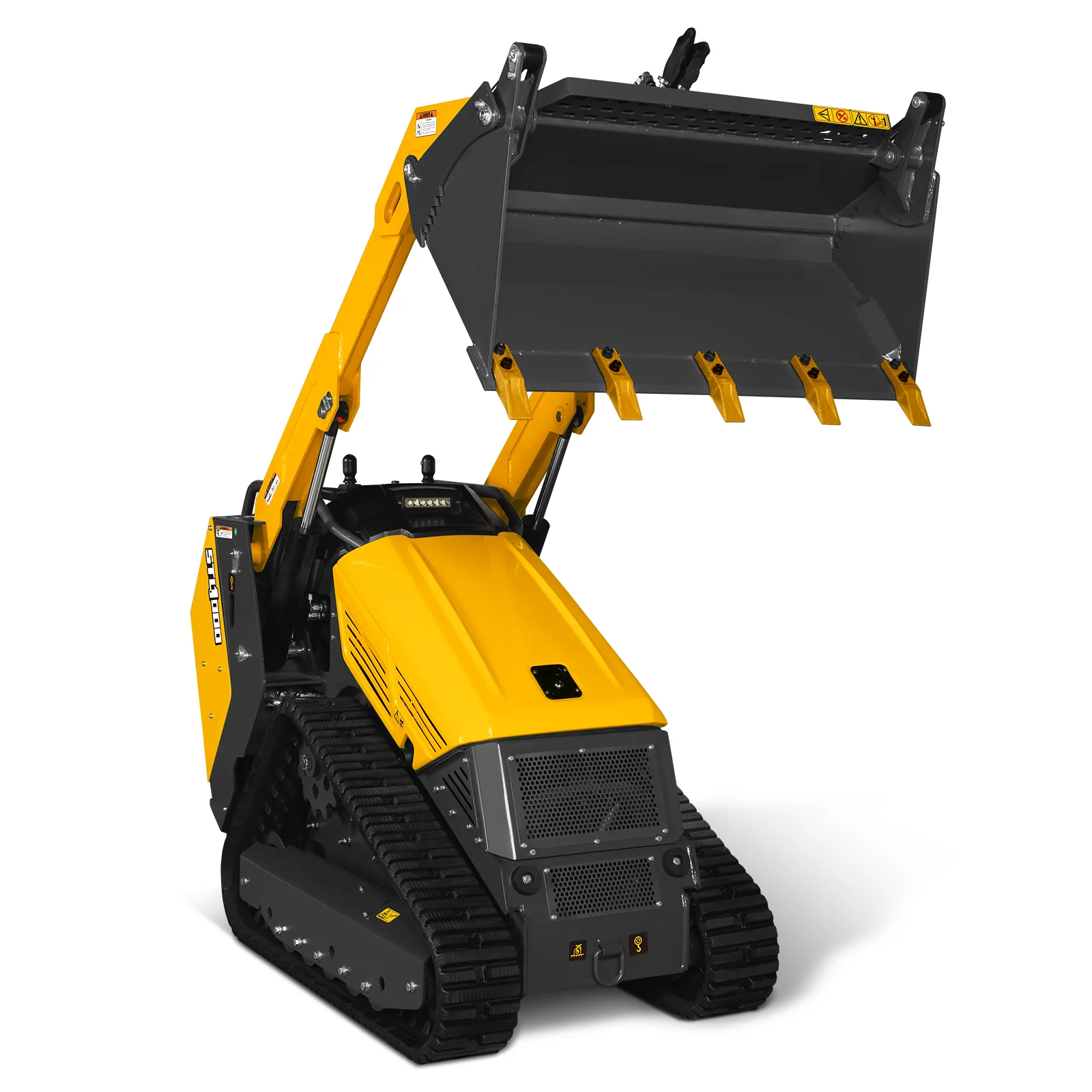 Mini Skid Steer Stand On Compact Track Loader ( 4 in 1 bucket included ) with 25HP KUBOTA D1105 Diesel Engine,  Common Industry Interface (CII),  CROBA  STL1000 - Image 64