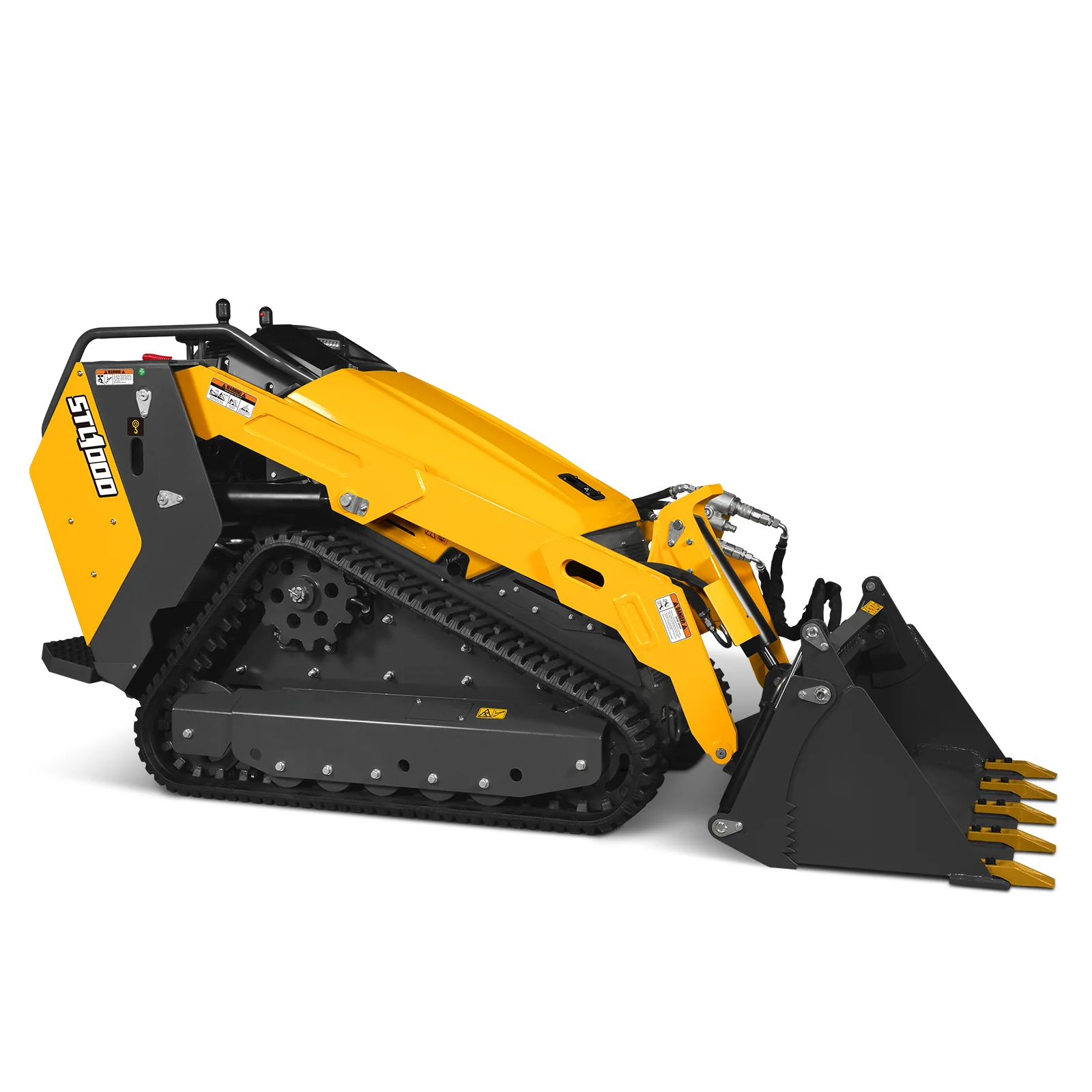 Mini Skid Steer Stand On Compact Track Loader ( 4 in 1 bucket included ) with 25HP KUBOTA D1105 Diesel Engine,  Common Industry Interface (CII),  CROBA  STL1000 - Image 66