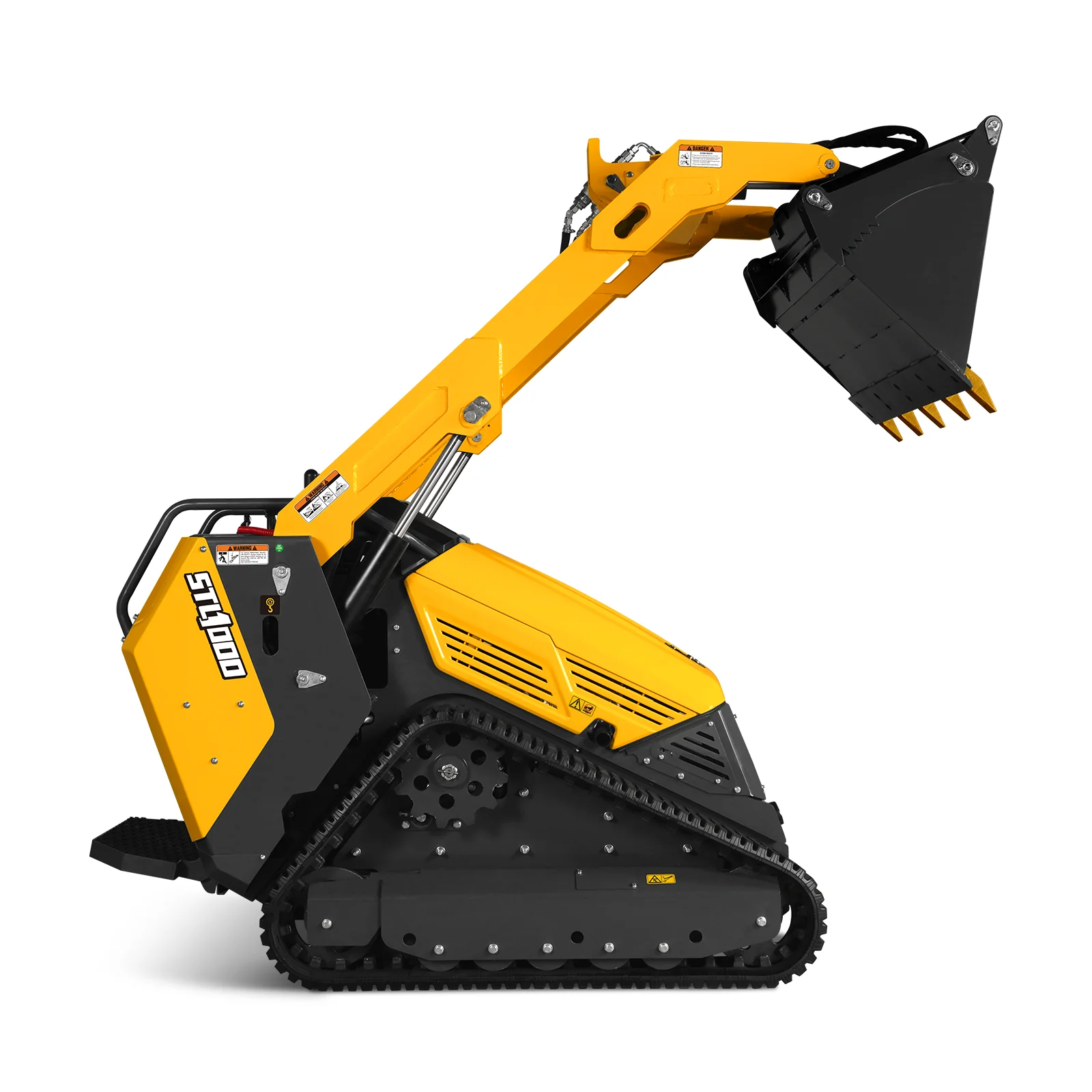 Mini Skid Steer Stand On Compact Track Loader ( 4 in 1 bucket included ) with 25HP KUBOTA D1105 Diesel Engine,  Common Industry Interface (CII),  CROBA  STL1000 - Image 68