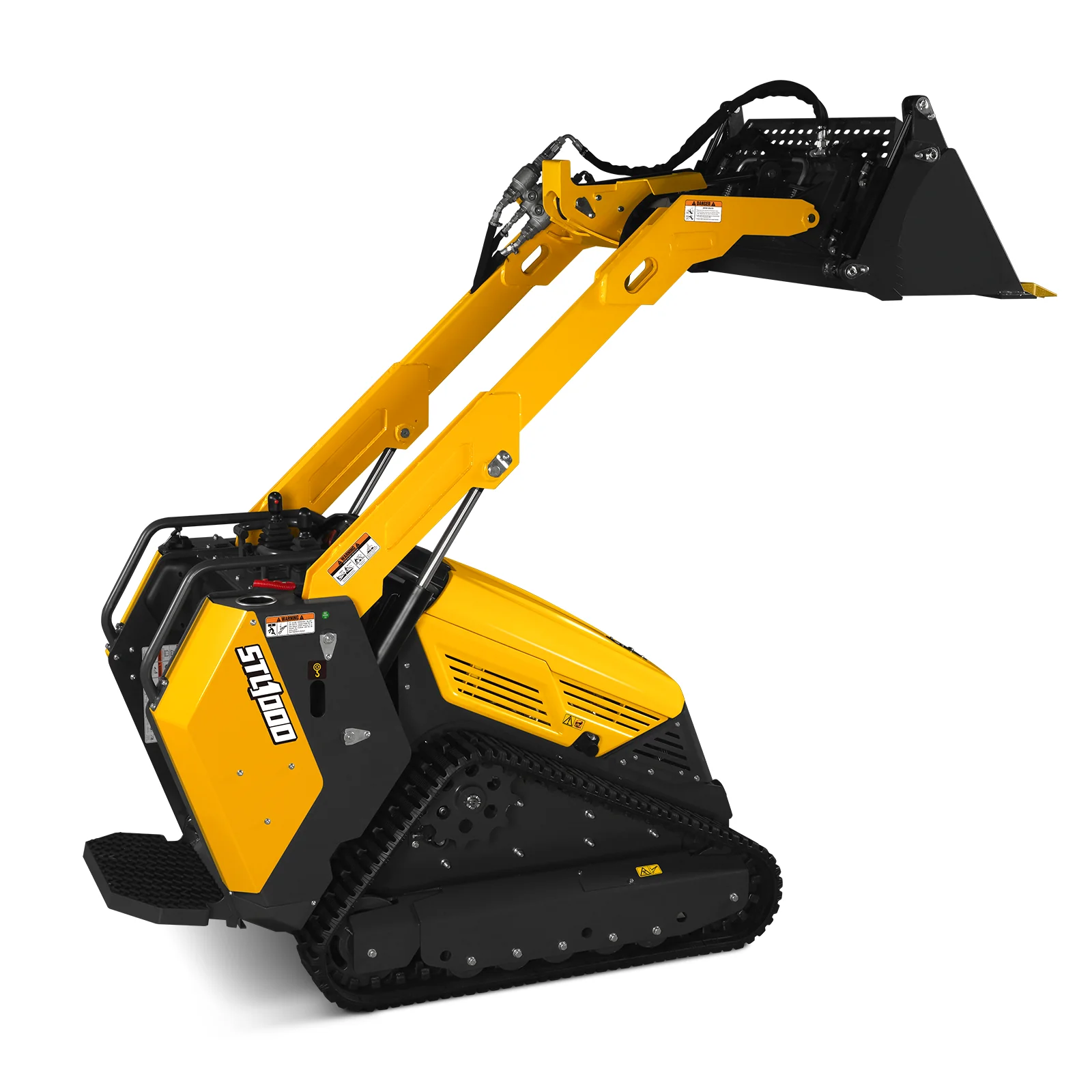 Mini Skid Steer Stand On Compact Track Loader ( 4 in 1 bucket included ) with 25HP KUBOTA D1105 Diesel Engine,  Common Industry Interface (CII),  CROBA  STL1000 - Image 69