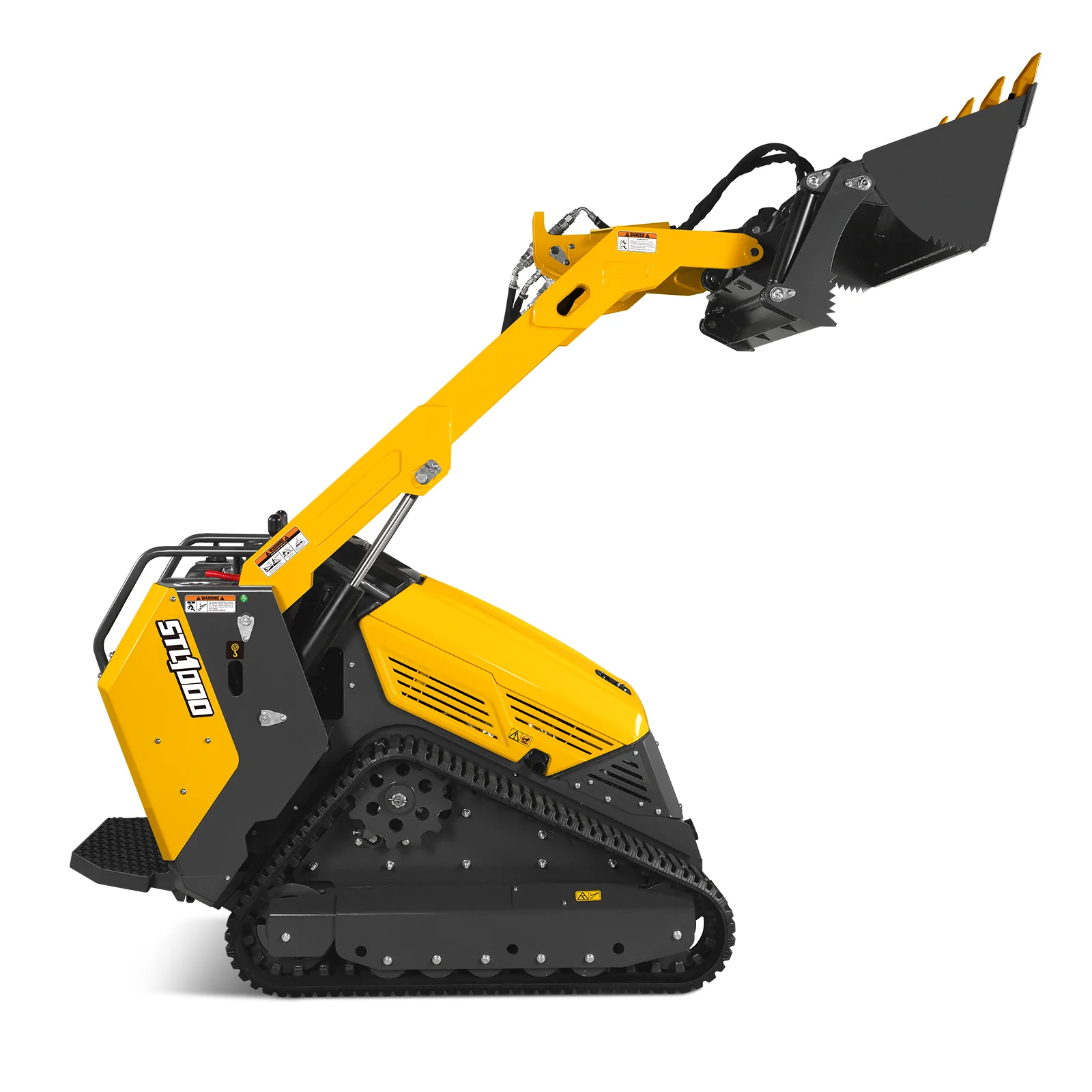 Mini Skid Steer Stand On Compact Track Loader ( 4 in 1 bucket included ) with 25HP KUBOTA D1105 Diesel Engine,  Common Industry Interface (CII),  CROBA  STL1000 - Image 71