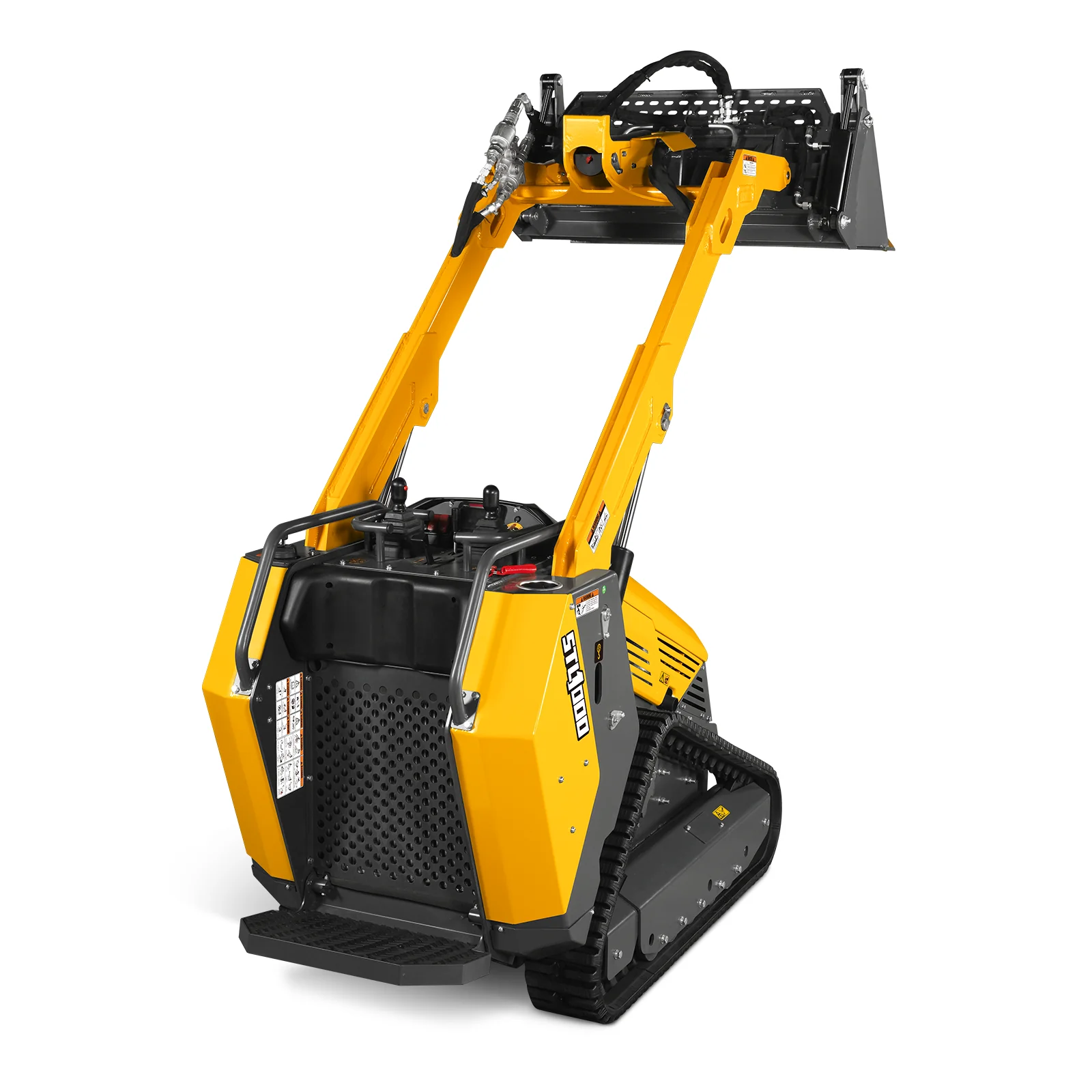 Mini Skid Steer Stand On Compact Track Loader ( 4 in 1 bucket included ) with 25HP KUBOTA D1105 Diesel Engine,  Common Industry Interface (CII),  CROBA  STL1000 - Image 72