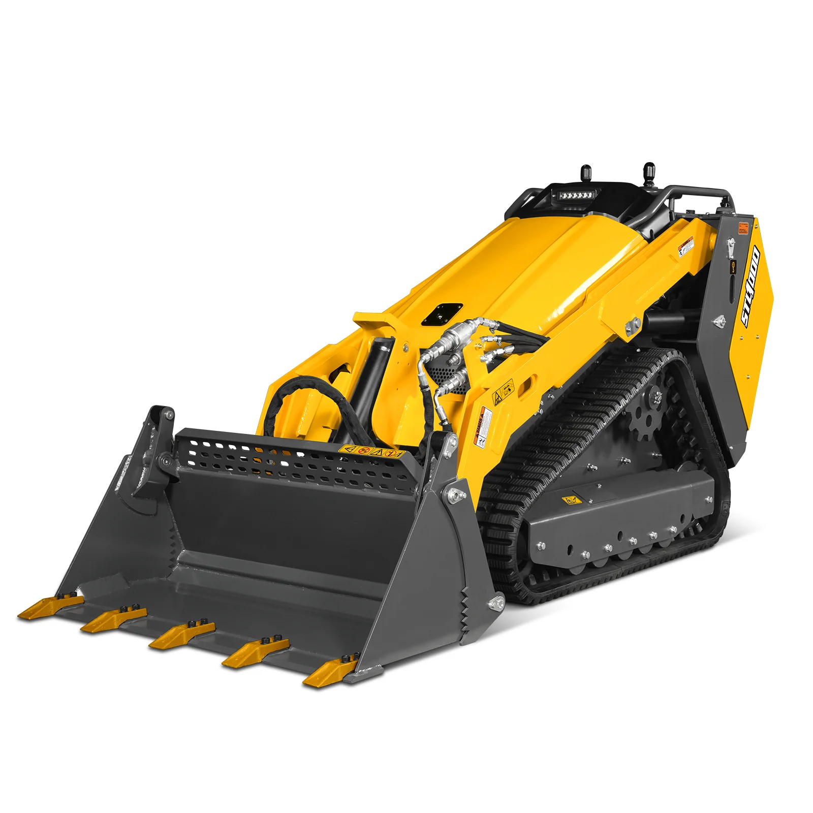 Mini Skid Steer Stand On Compact Track Loader ( 4 in 1 bucket included ) with 25HP KUBOTA D1105 Diesel Engine,  Common Industry Interface (CII),  CROBA  STL1000 - Image 77